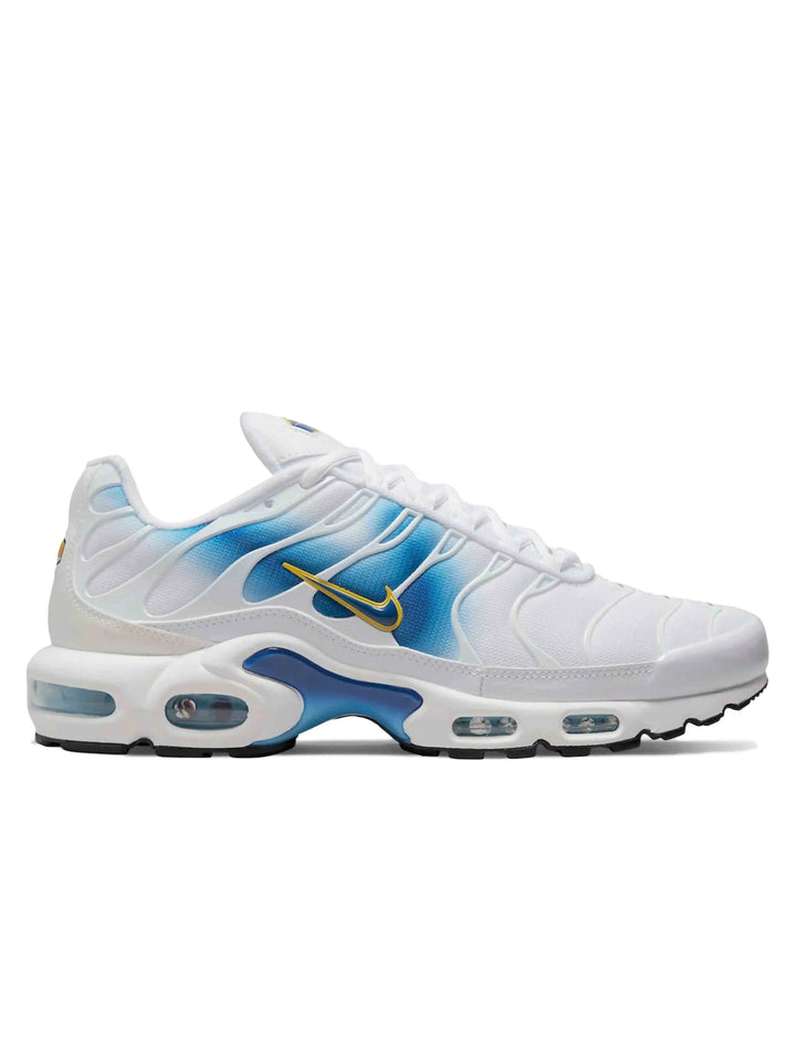 Nike Air Max Plus TN Spray Paint Swoosh White Blue Prior