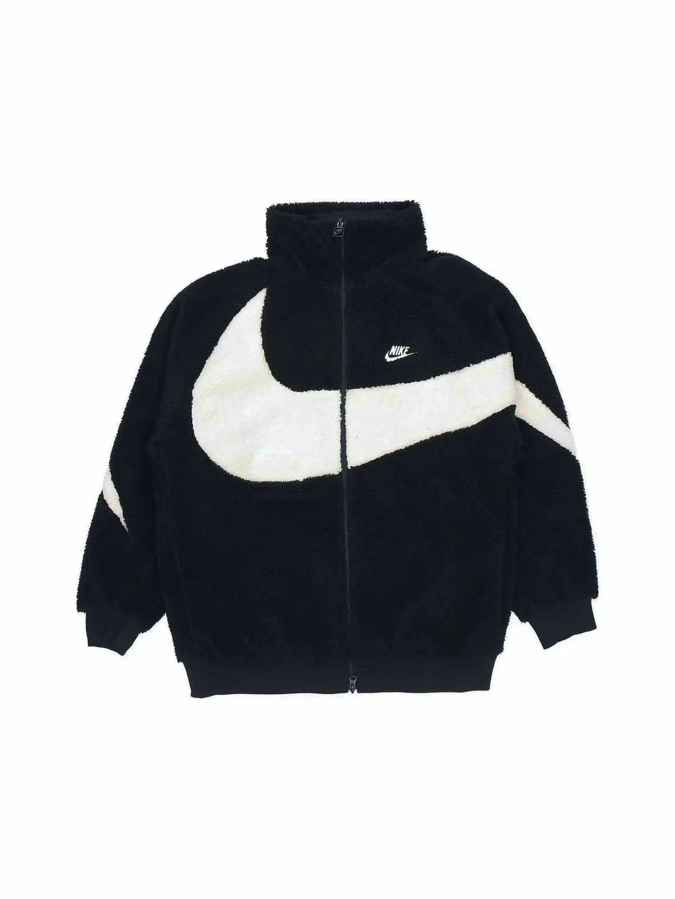 Buy Nike Big Swoosh Reversible Boa Jacket Black White [Asia – Prior