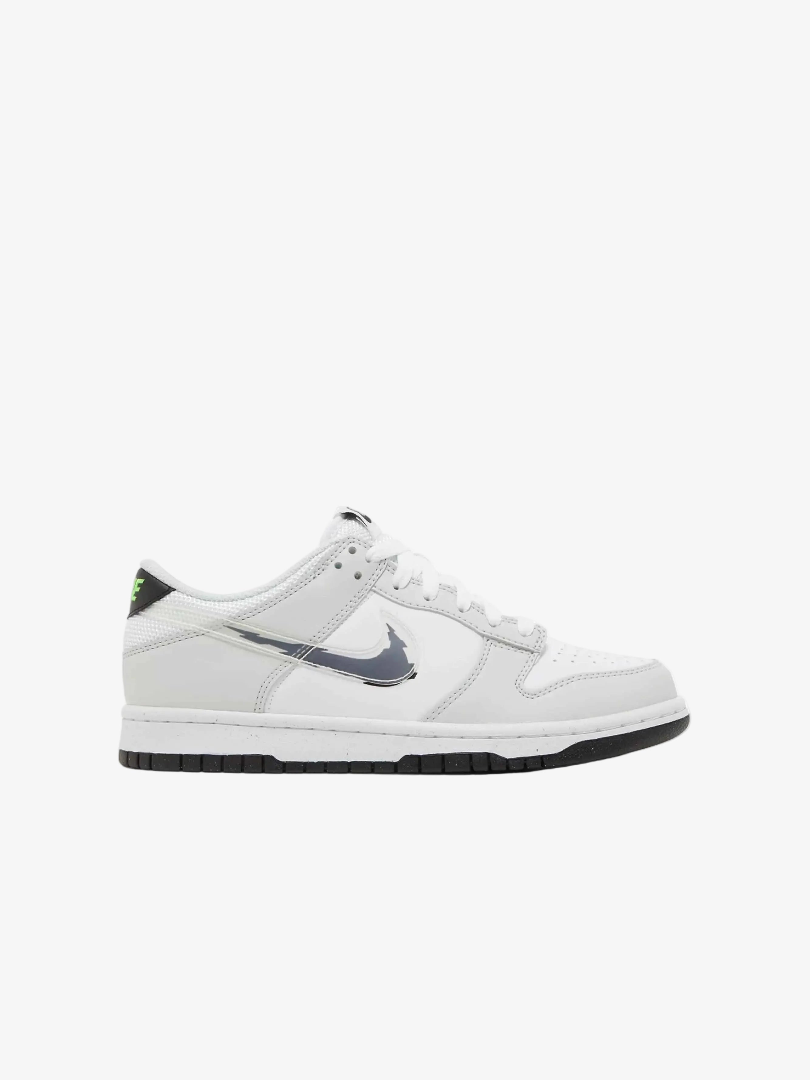 Nike Dunk Low Glitch Swoosh White Grey (GS) in Auckland, New Zealand - Shop name