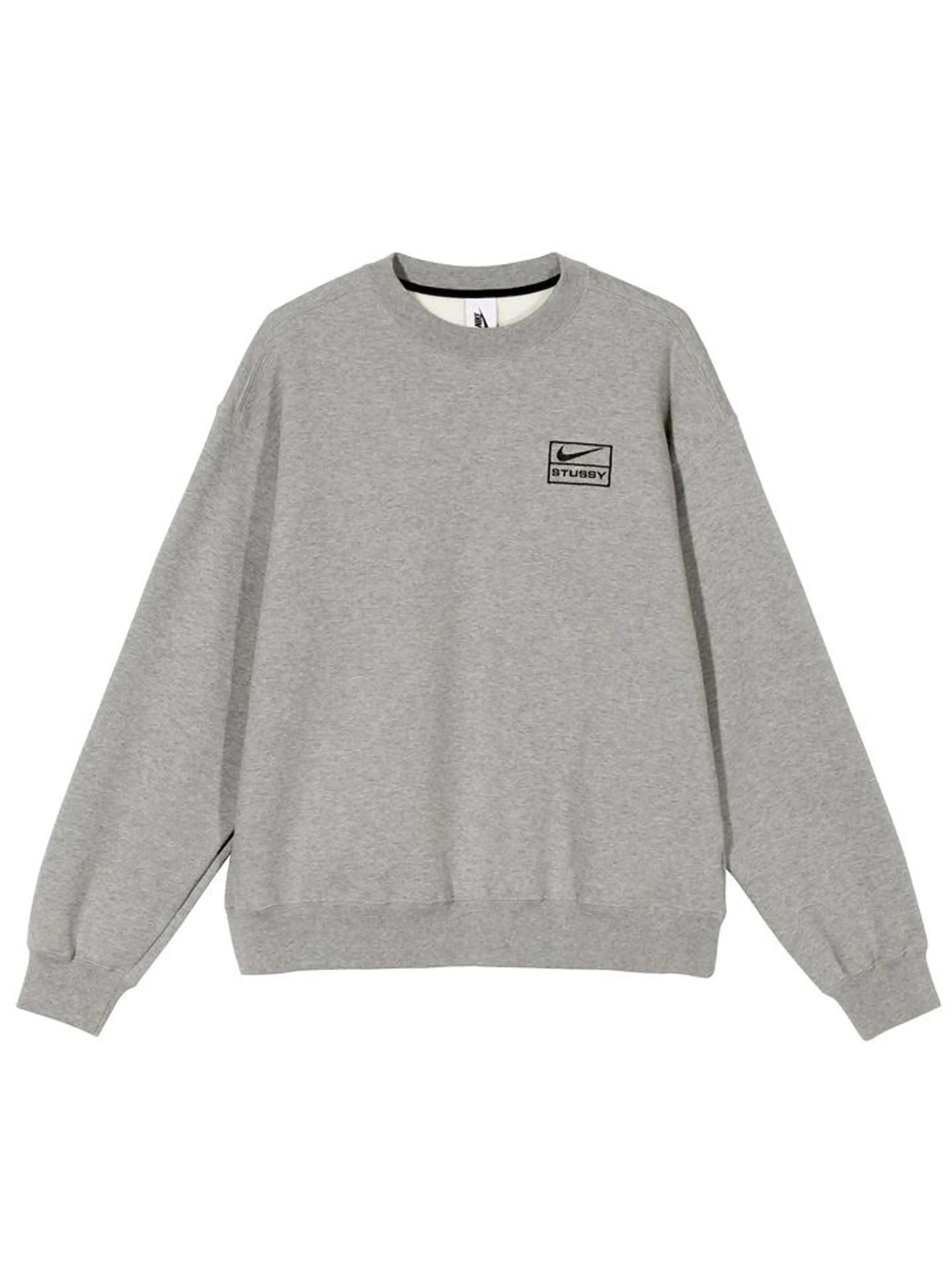 Nike x Stussy NRG BR Crew Fleece Grey Prior
