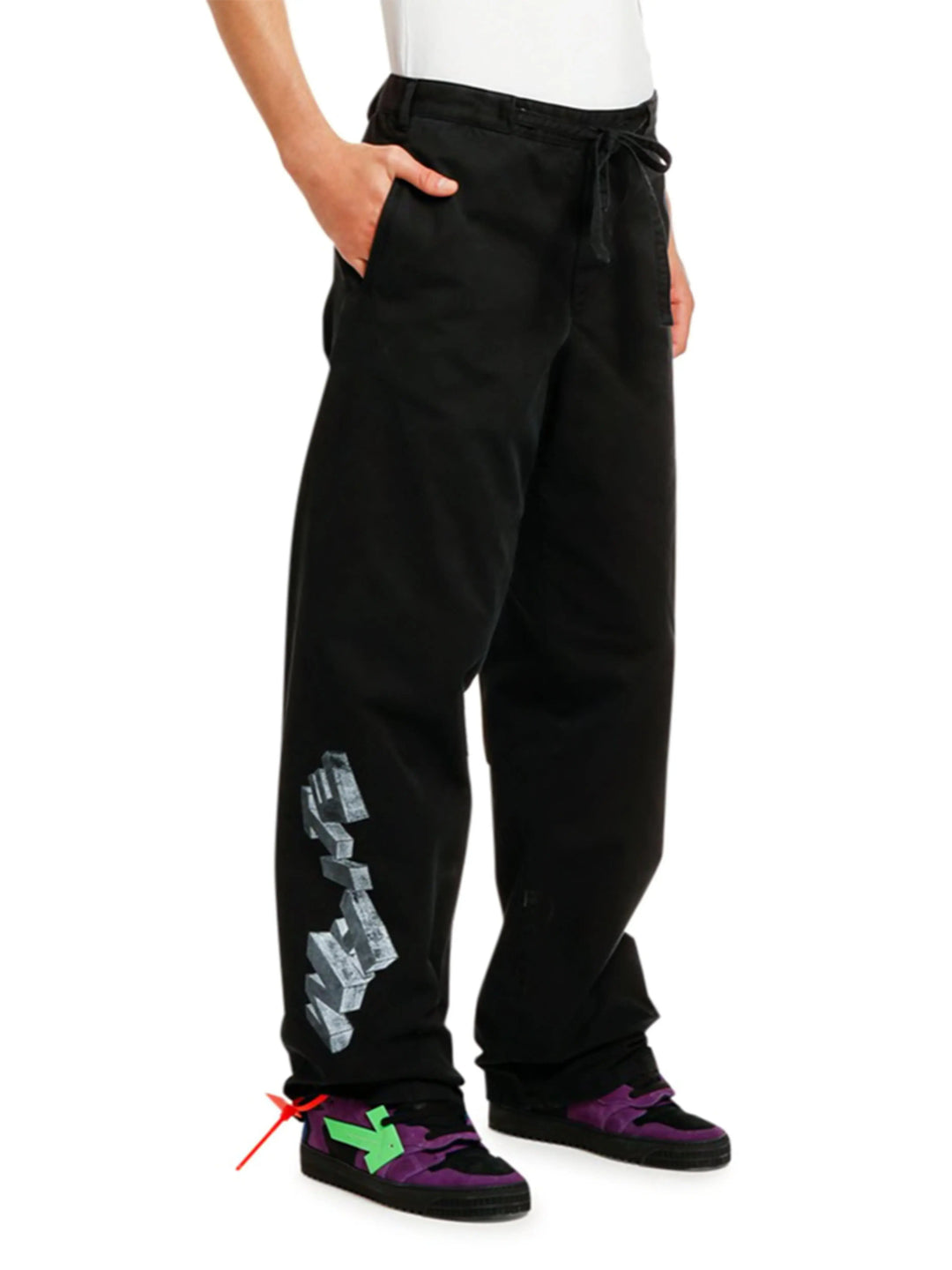 Off White Fisherman Twill Pant Black Prior