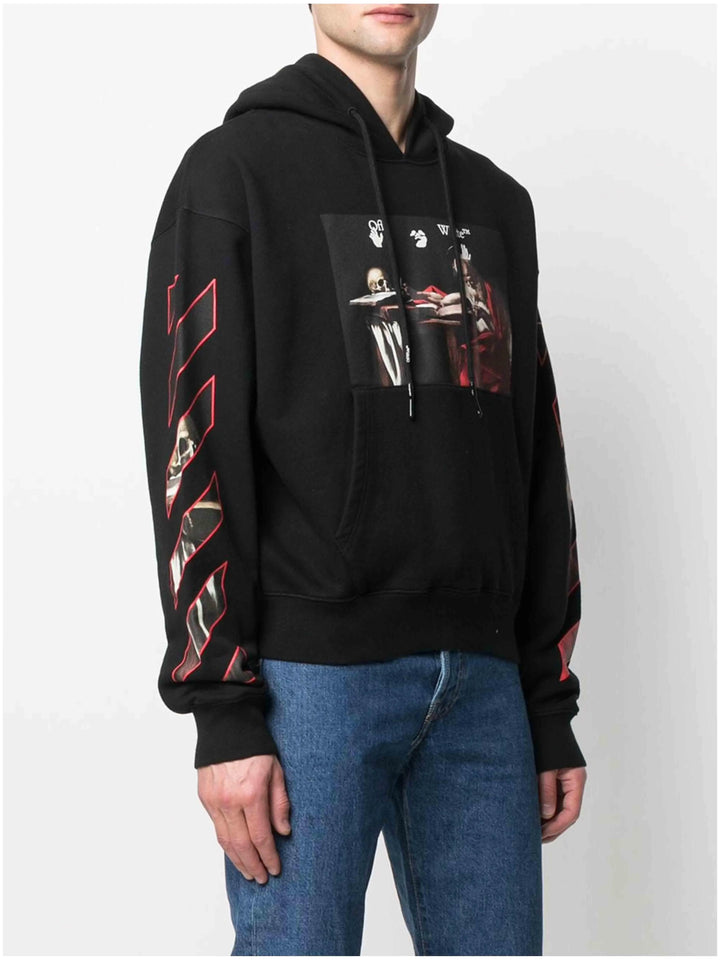 Off-White Oversize Fit Caravaggio Painting Hoodie Black [FW20] Prior
