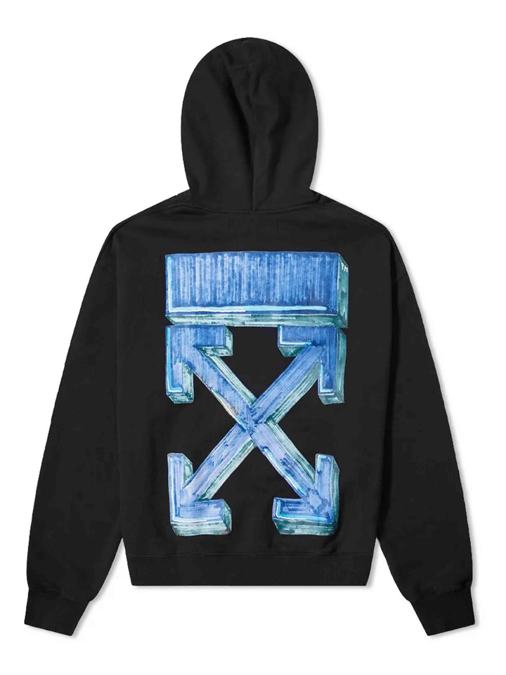 Off-White Oversize Fit Marker Arrows Hoodie Black/Blue [FW20] Prior