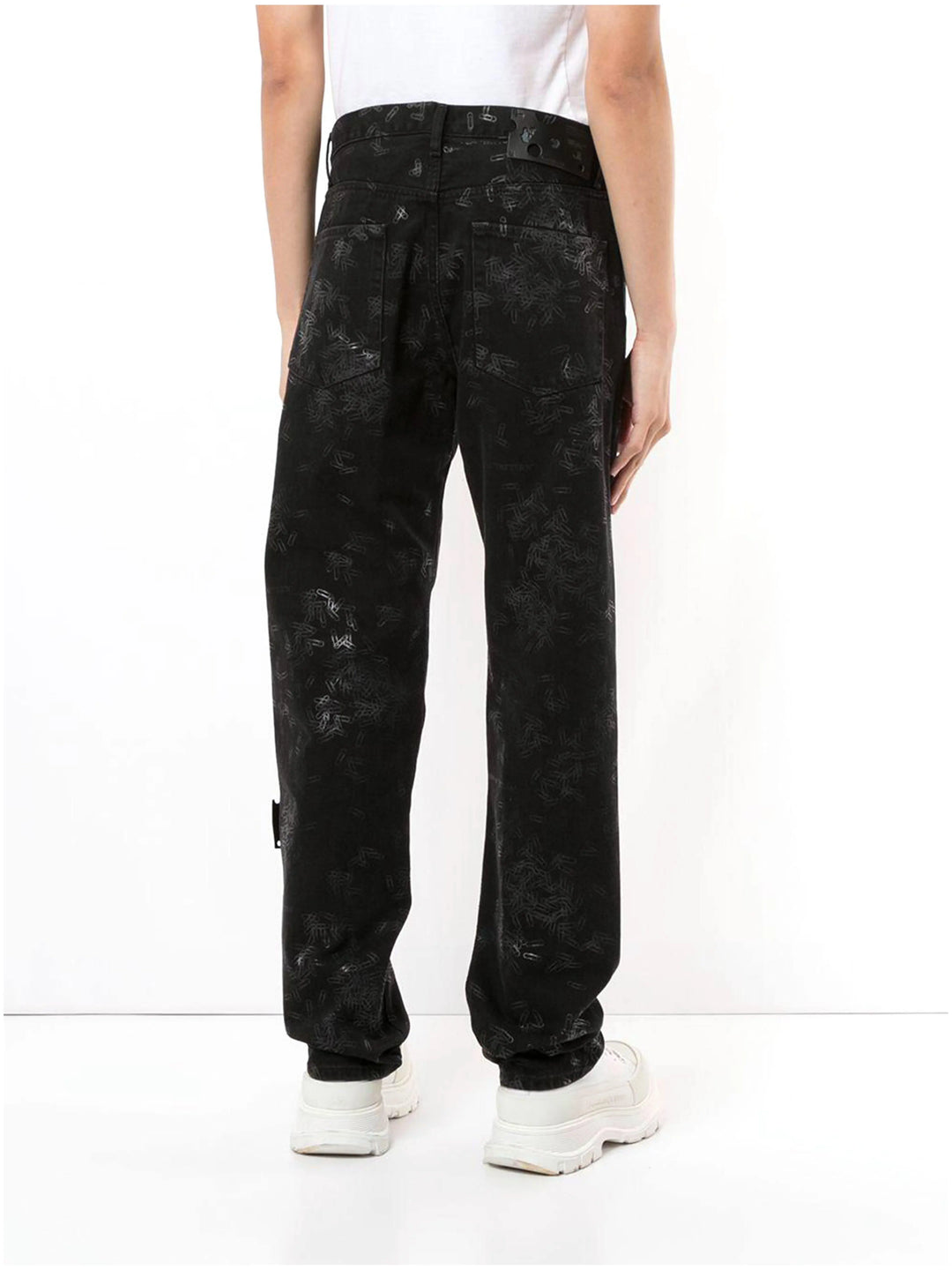 Off-White Paper Clip Slim Straight Jeans Black Prior