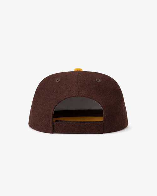 P Logo Wool 5 Panel Hat Brown / Golden Ochre