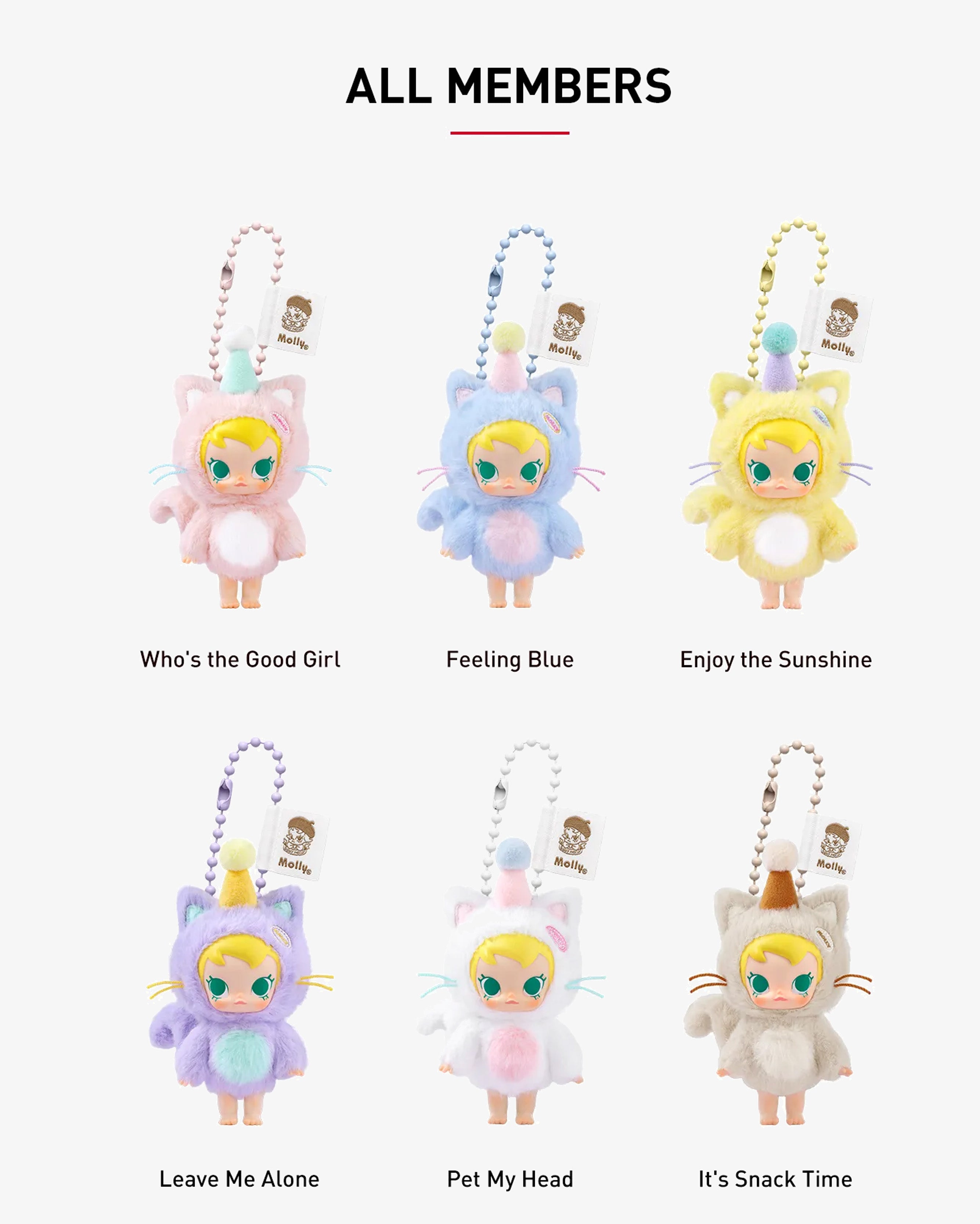 Pop Mart Baby Molly Pocket Friends Series Vinyl Plush Pendant Single Blind Box