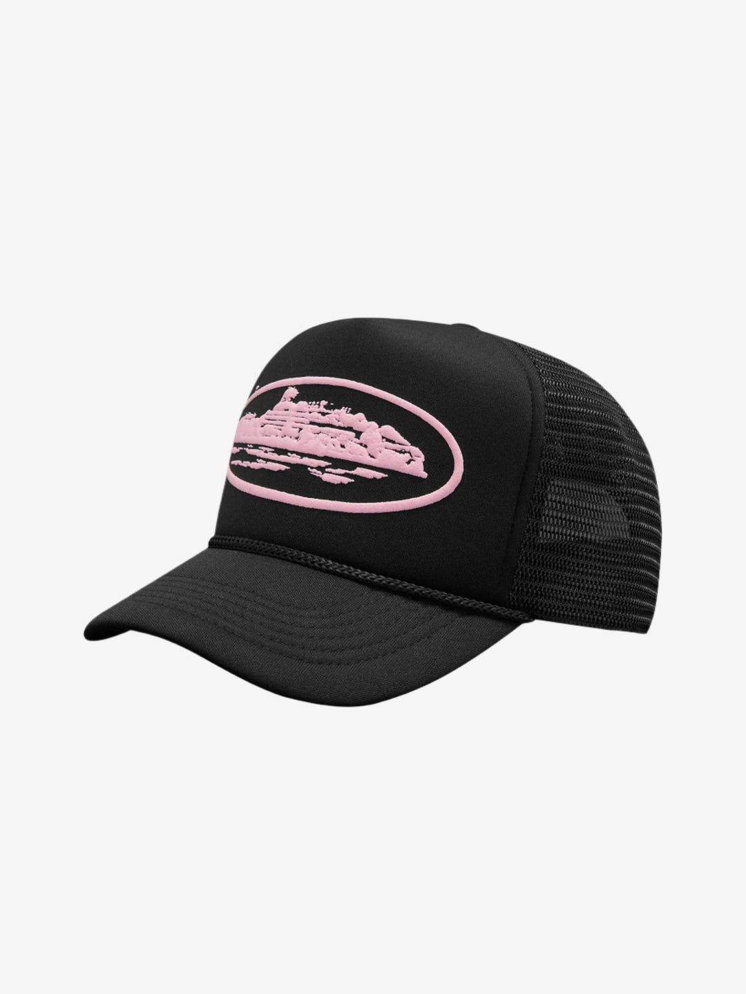 Corteiz Alcatraz Premium Trucker Hat Black/Pink in Auckland, New Zealand - Shop name