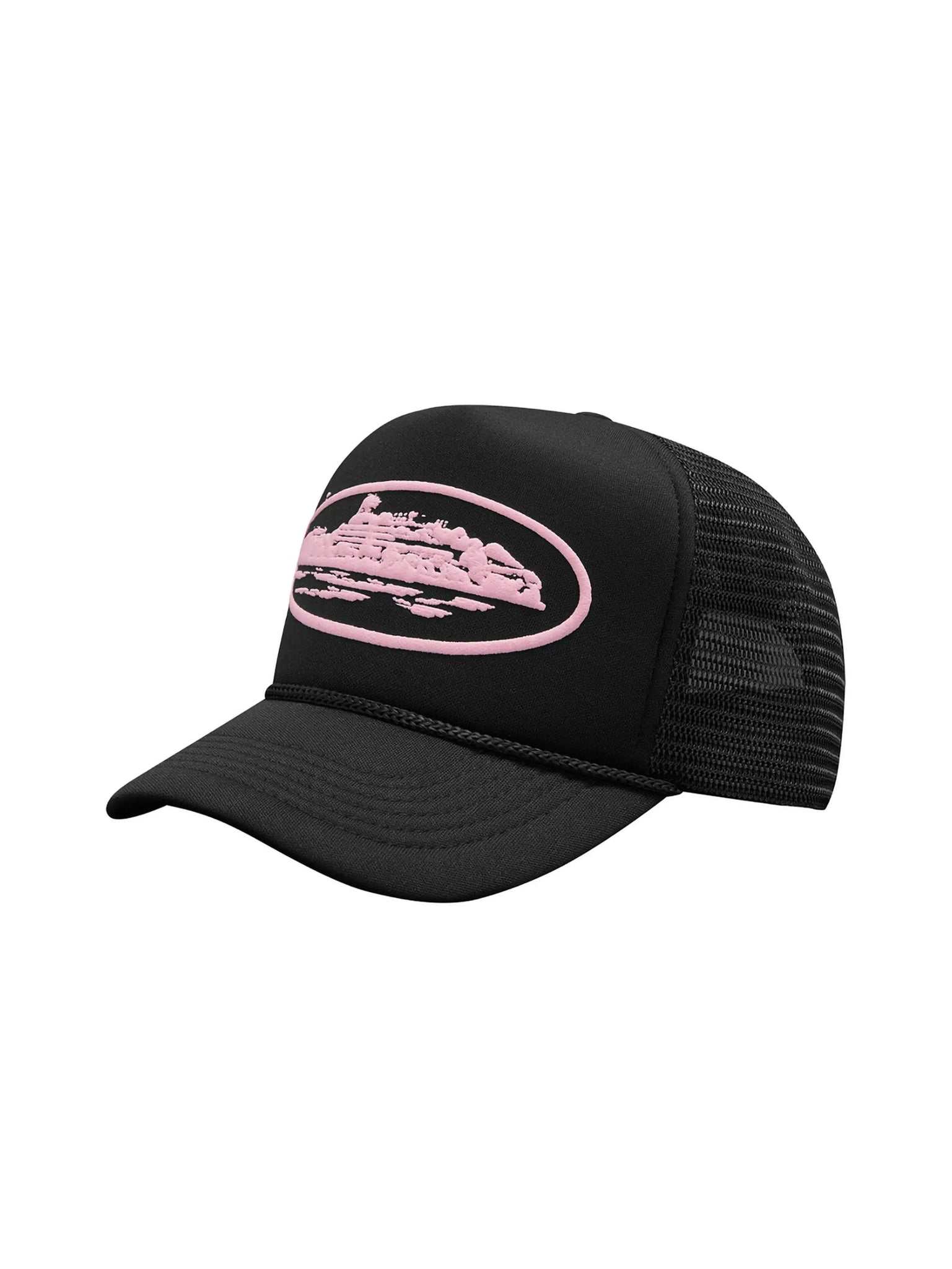 Corteiz Alcatraz Premium Trucker Hat Black/Pink in Auckland, New Zealand - Shop name