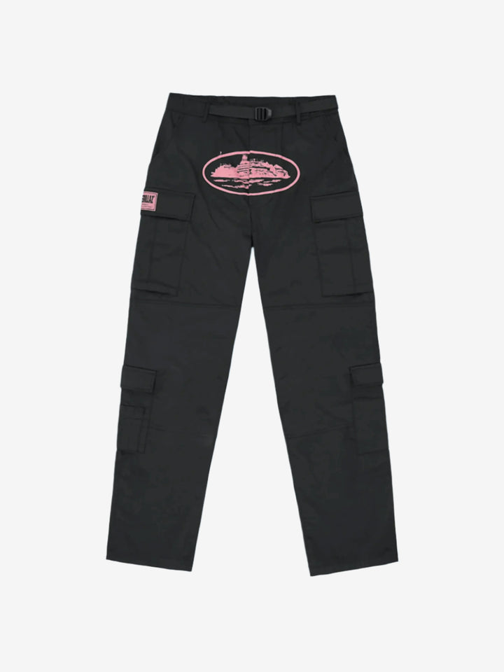 Corteiz Guerillaz Cargo Pant Black/Pink in Auckland, New Zealand - Shop name