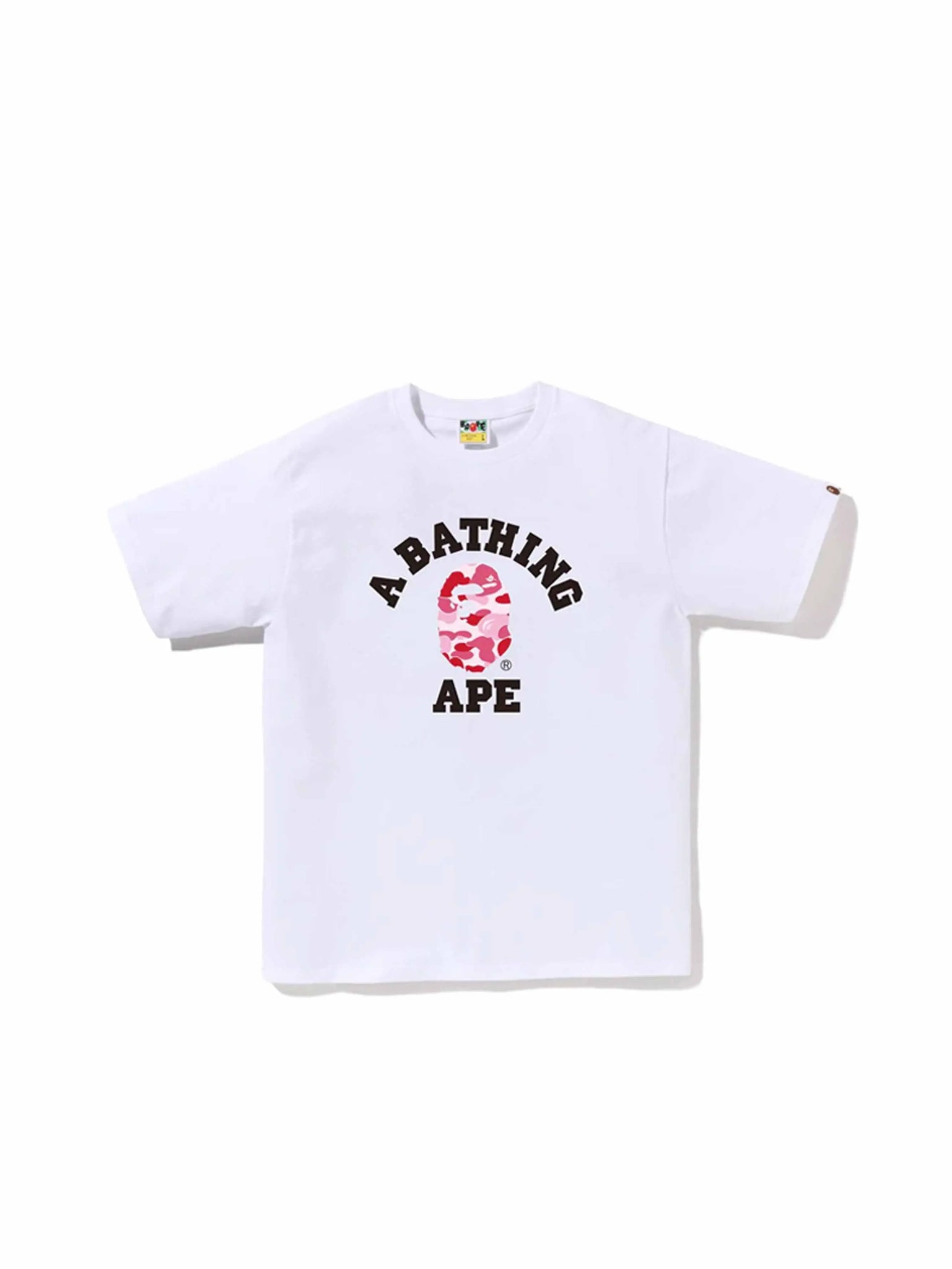 A Bathing Ape ABC Camo College Tee (SS23) White/Pink in Auckland, New Zealand - Shop name