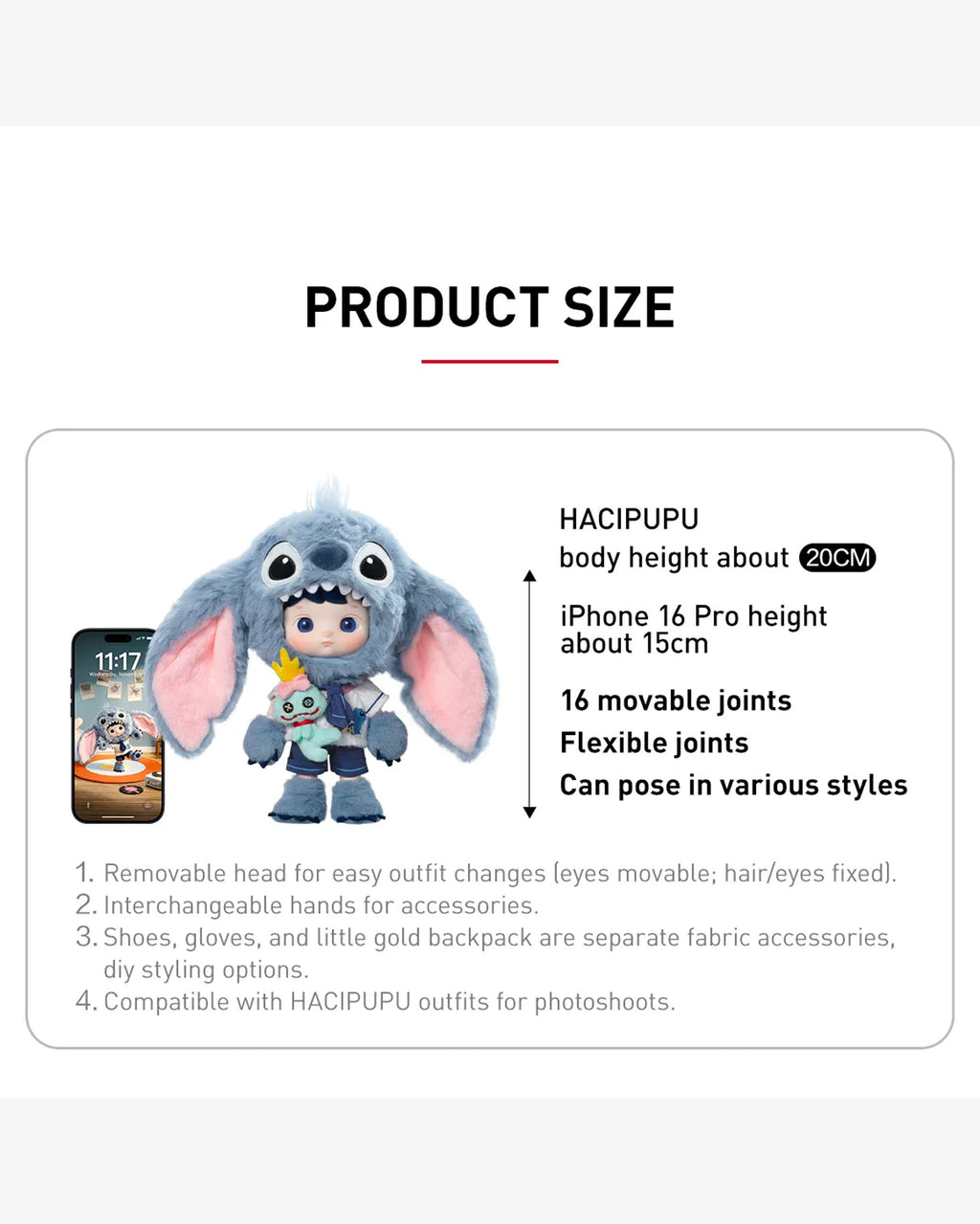 Pop Mart HACIPUPU Stitch 1/8 Figure