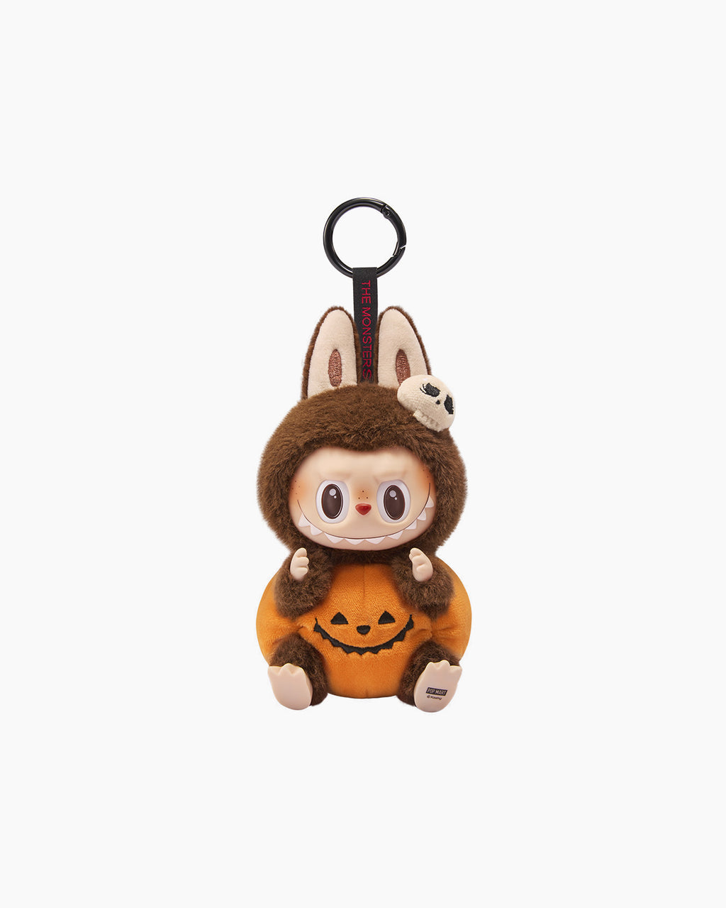 Pop Mart Labubu Happy Halloween Party Series-Sitting Pumpkin Vinyl Plush Pendant