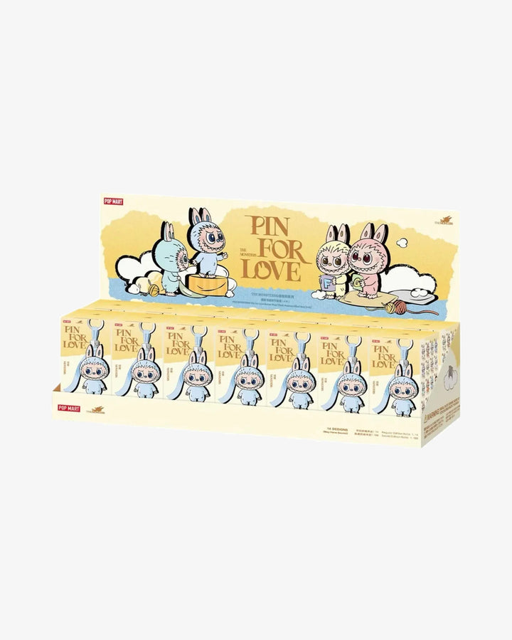 Pop Mart Labubu The Monsters Pin for Love Series Vinyl Plush Pendant (A-M) Sealed Case (14 Blind Box)