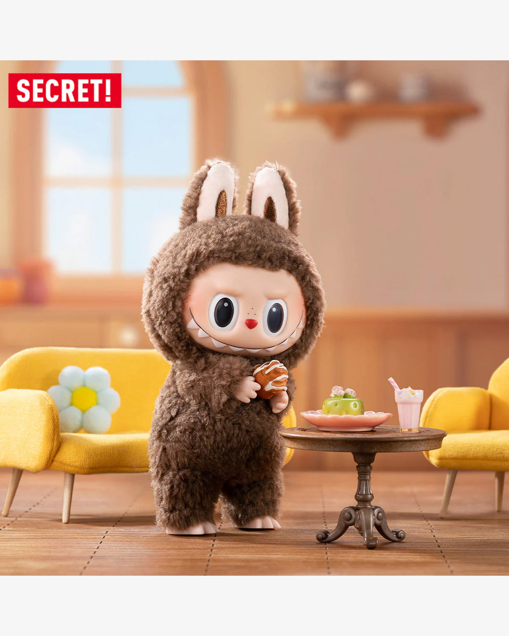 Pop Mart Labubu The Monsters Tasty Macarons Chestnut Cocoa Vinyl Plush Pendant (Opened Box)