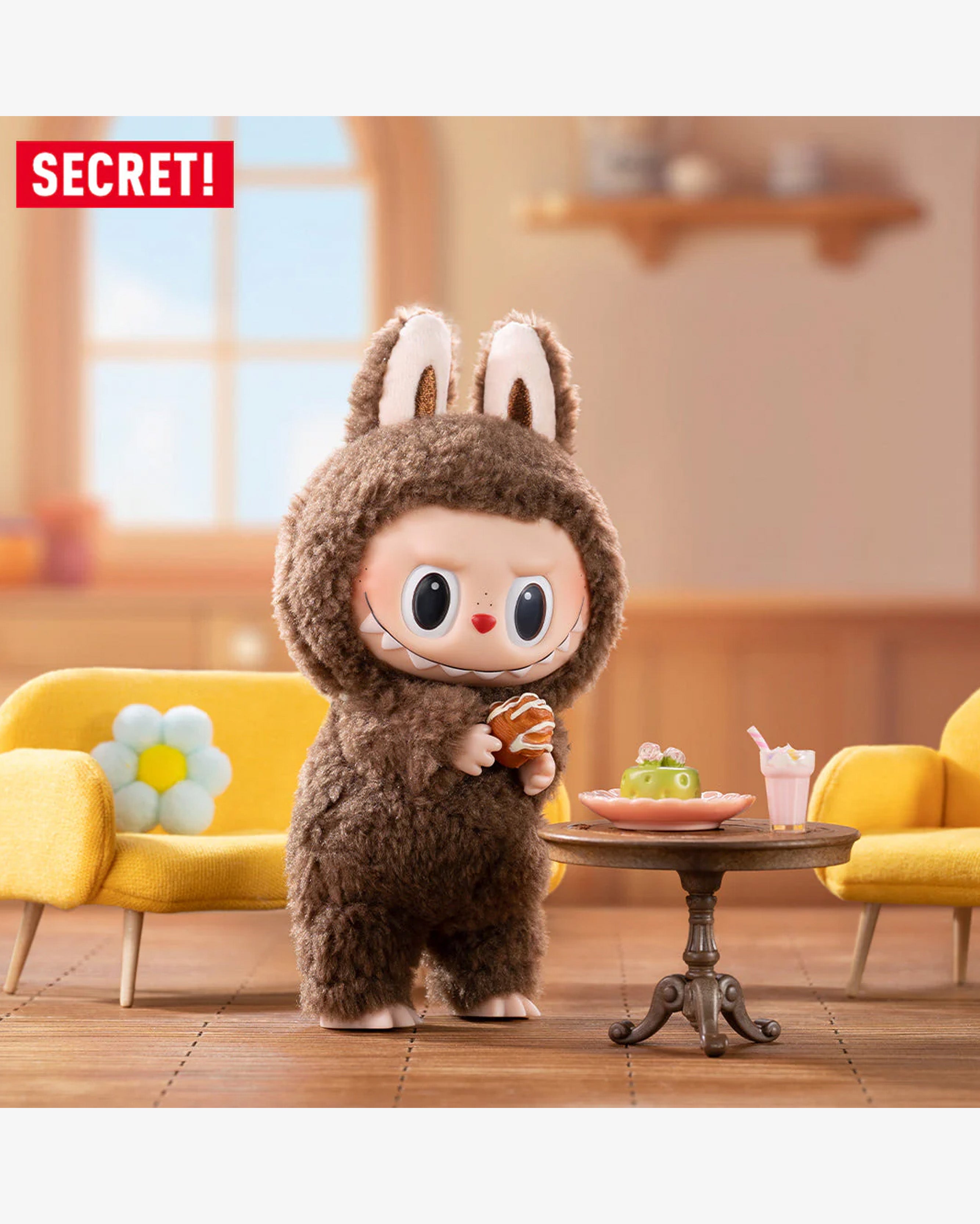 Pop Mart Labubu The Monsters Tasty Macarons Chestnut Cocoa Vinyl Plush Pendant (Opened Box)