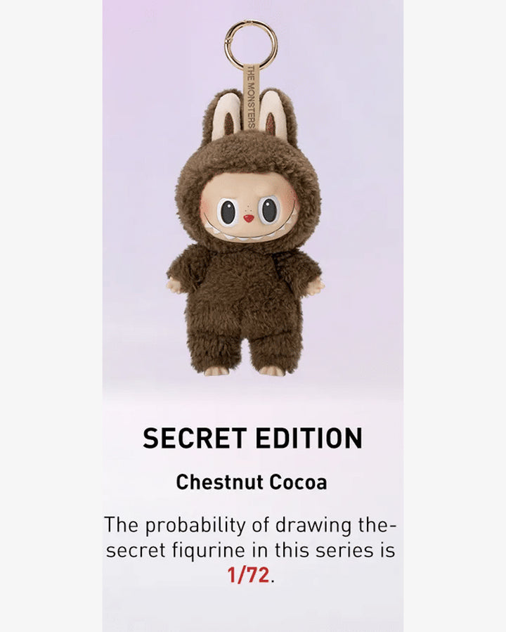 Pop Mart Labubu The Monsters Tasty Macarons Chestnut Cocoa Vinyl Plush Pendant (Opened Box)
