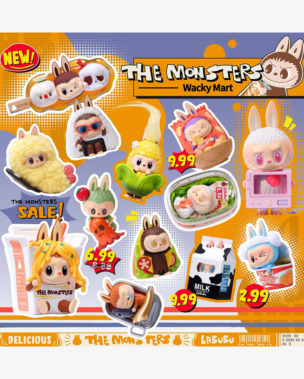 Pop Mart Labubu The Monsters Wacky Mart Series Figure Single Blind Box