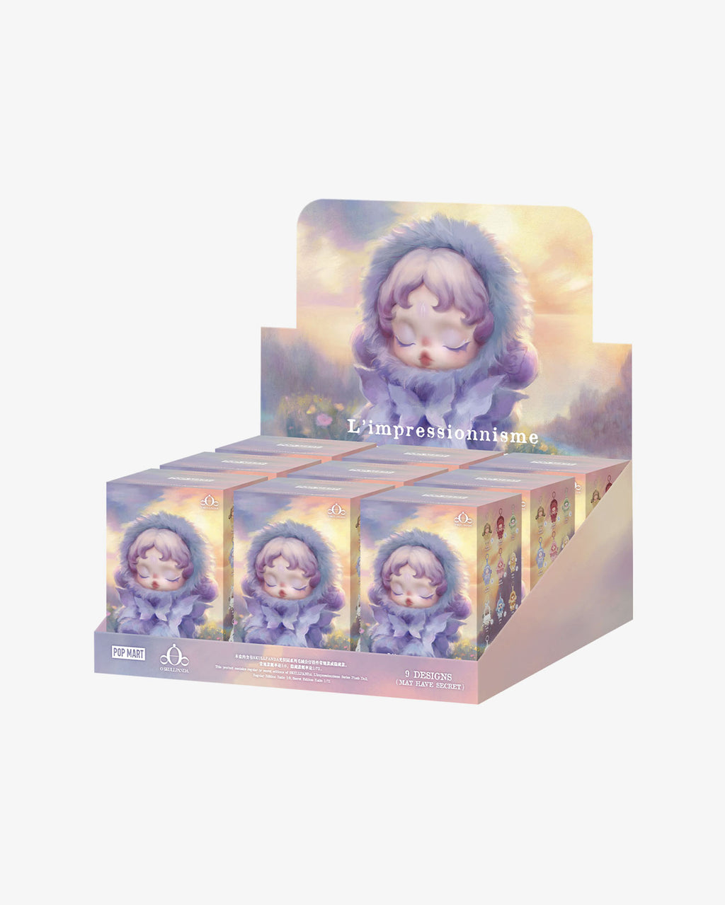 Pop Mart L'impressionnisme θSKULLPANDA Series Plush Doll Sealed Case (9 Blind Box)