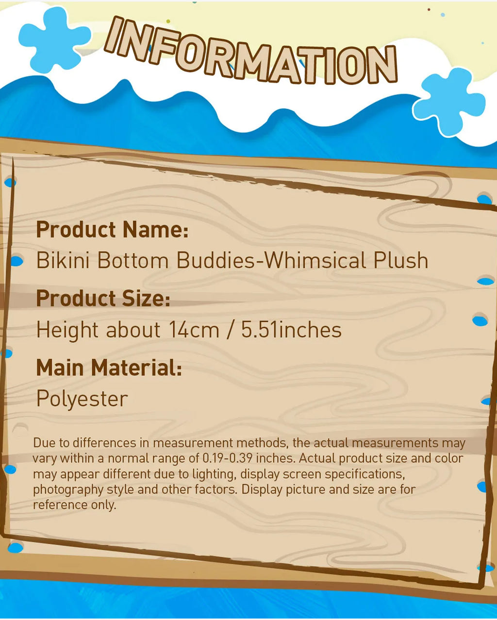 Pop Mart SpongeBob Squarepants Bikini Bottom Buddies Whimsical Plush Single Blind Box