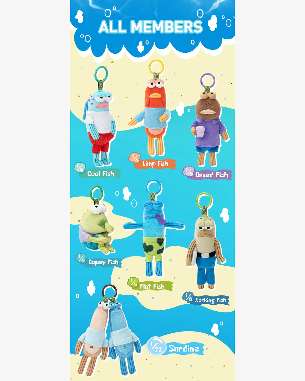 Pop Mart SpongeBob Squarepants Bikini Bottom Buddies Whimsical Plush Single Blind Box