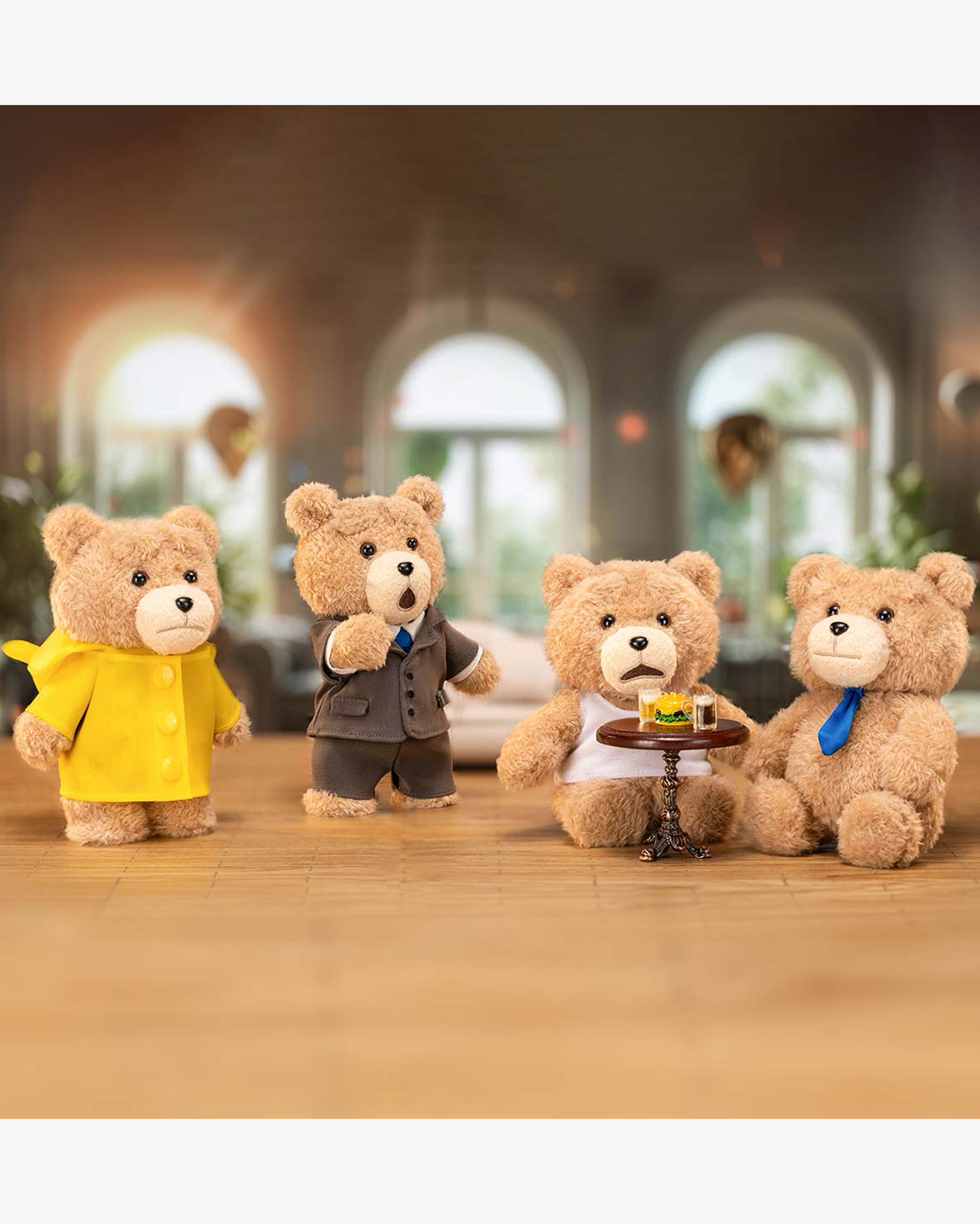 Pop Mart Ted2 Teddy Bear Action Plush Pendant Series Single Blind Box