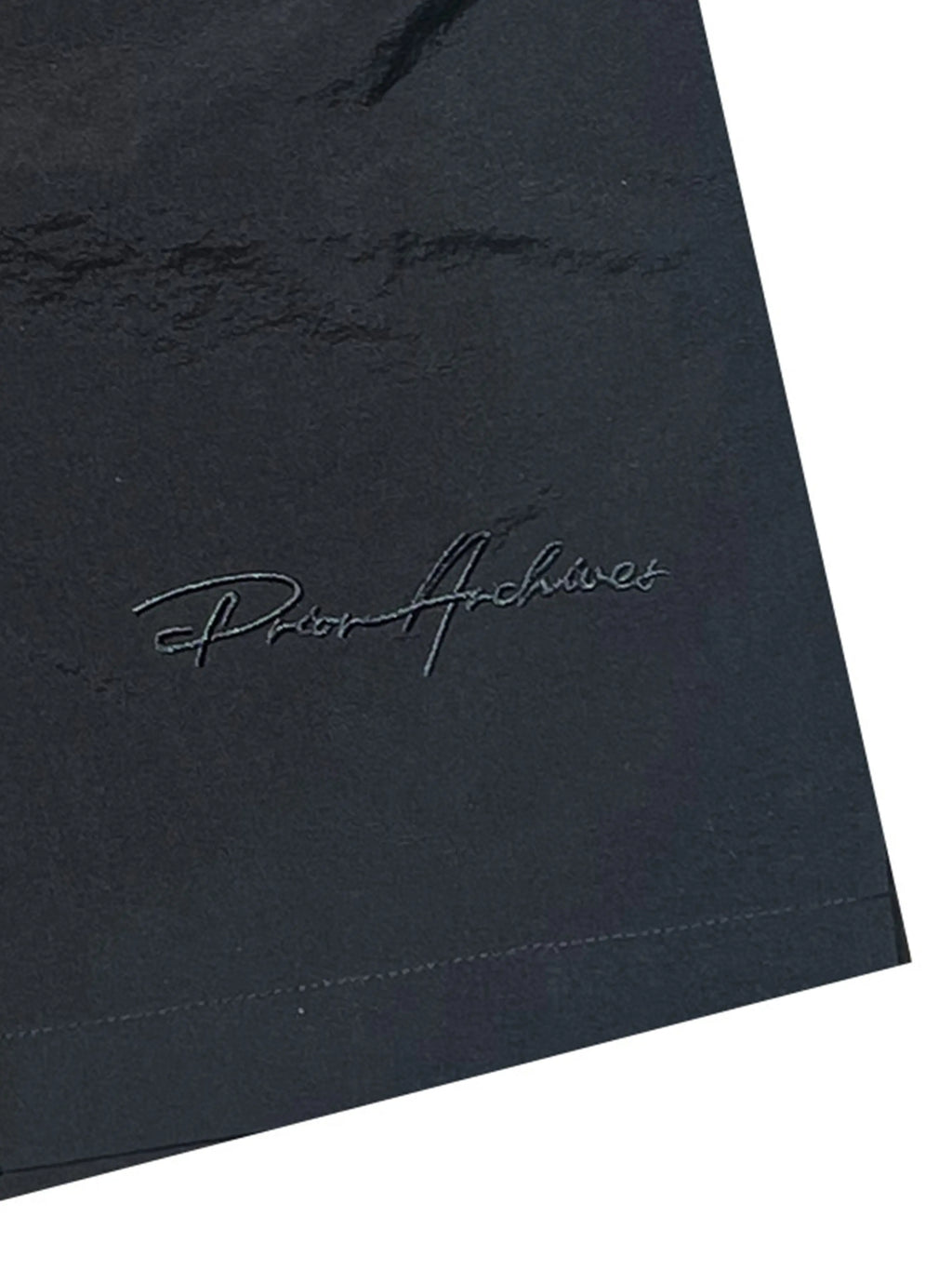 Prior Black Collection Embroidery Logo Nylon Shorts Onyx in Auckland, New Zealand - Shop name