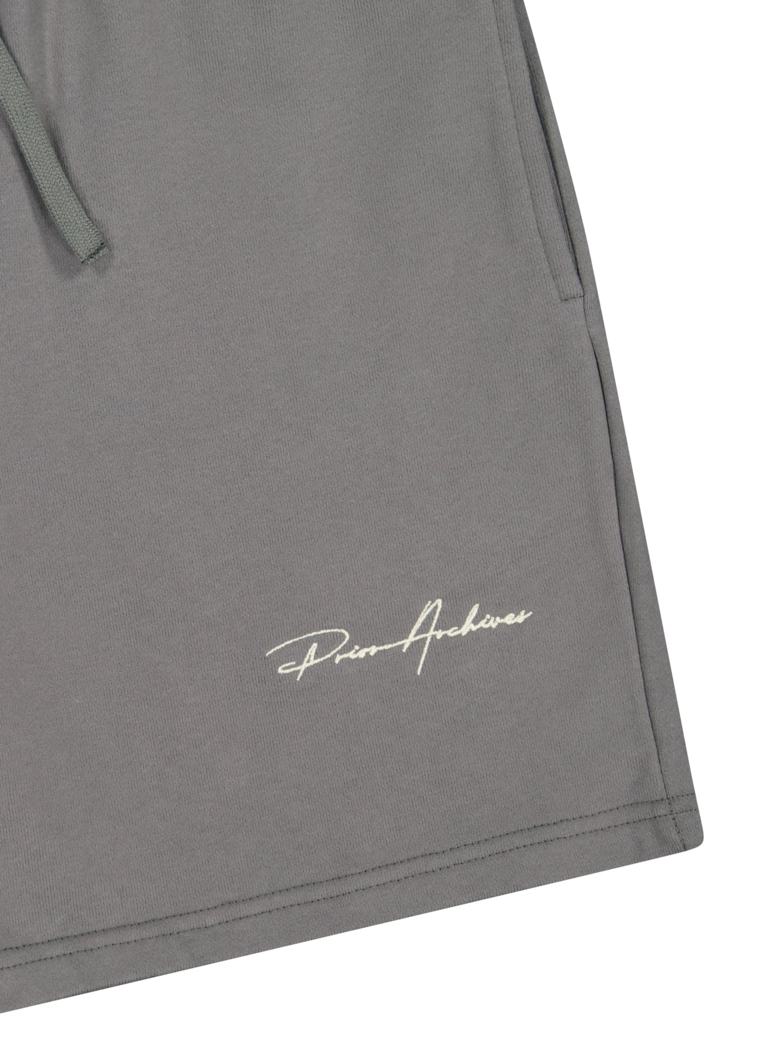 Prior Embroidery Logo Fitted Sweatshorts Slate in Auckland, New Zealand - Shop name