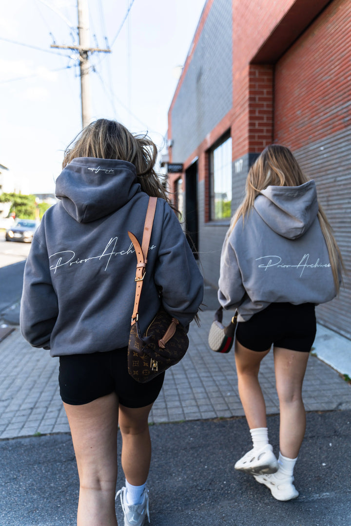Prior Embroidery Logo Oversized Hoodie Cinder in Auckland, New Zealand - Shop name