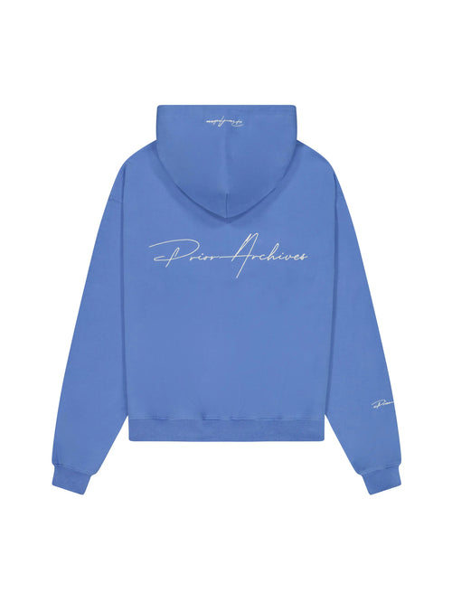 Prior Embroidery Logo Oversized Hoodie Faded Azure in Auckland, New Zealand - Shop name
