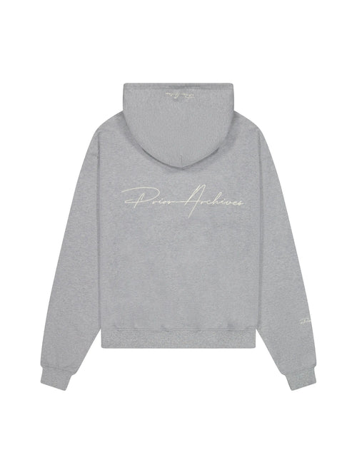 Prior Embroidery Logo Oversized Hoodie Heather Grey in Auckland, New Zealand - Shop name