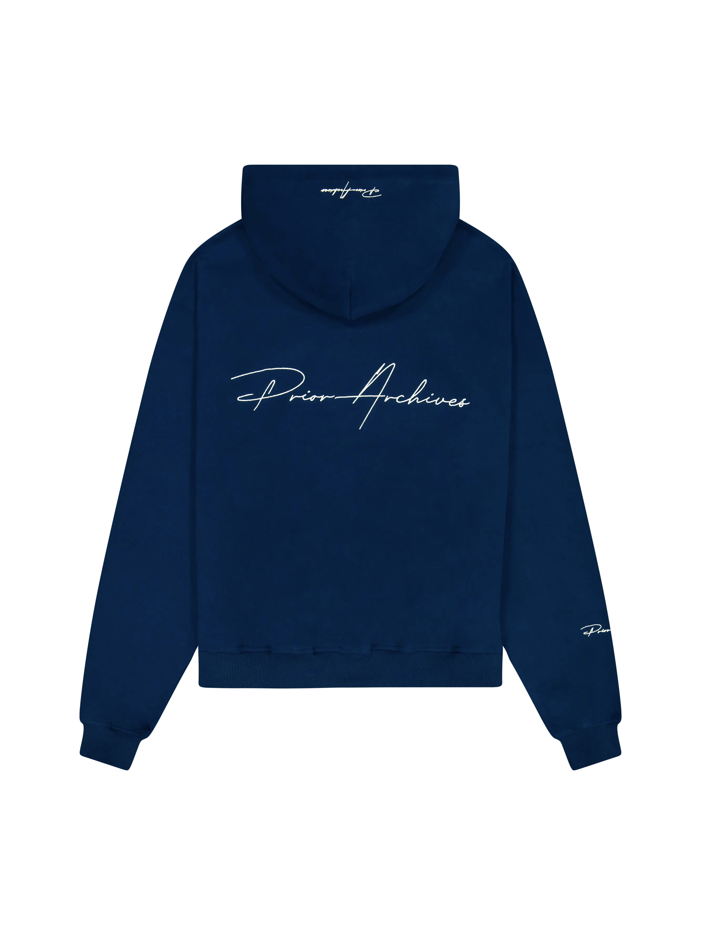 Prior Embroidery Logo Oversized Hoodie Midnight Navy - Prior