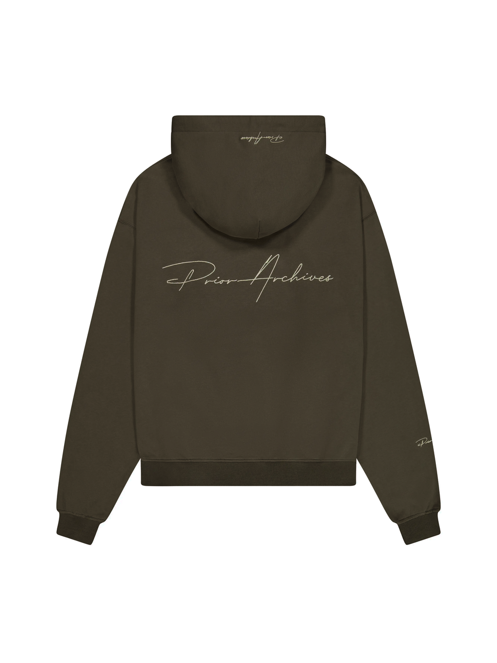 Prior Embroidery Logo Oversized Hoodie Oil - Prior