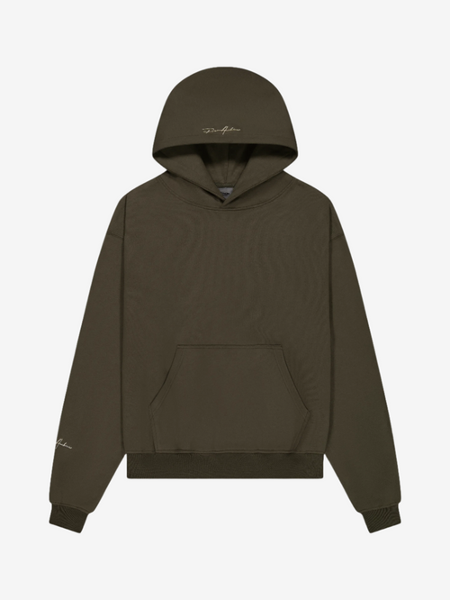Prior Embroidery Logo Oversized Hoodie Oil - Prior