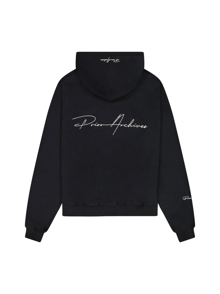 Prior Embroidery Logo Oversized Hoodie Onyx in Auckland, New Zealand - Shop name