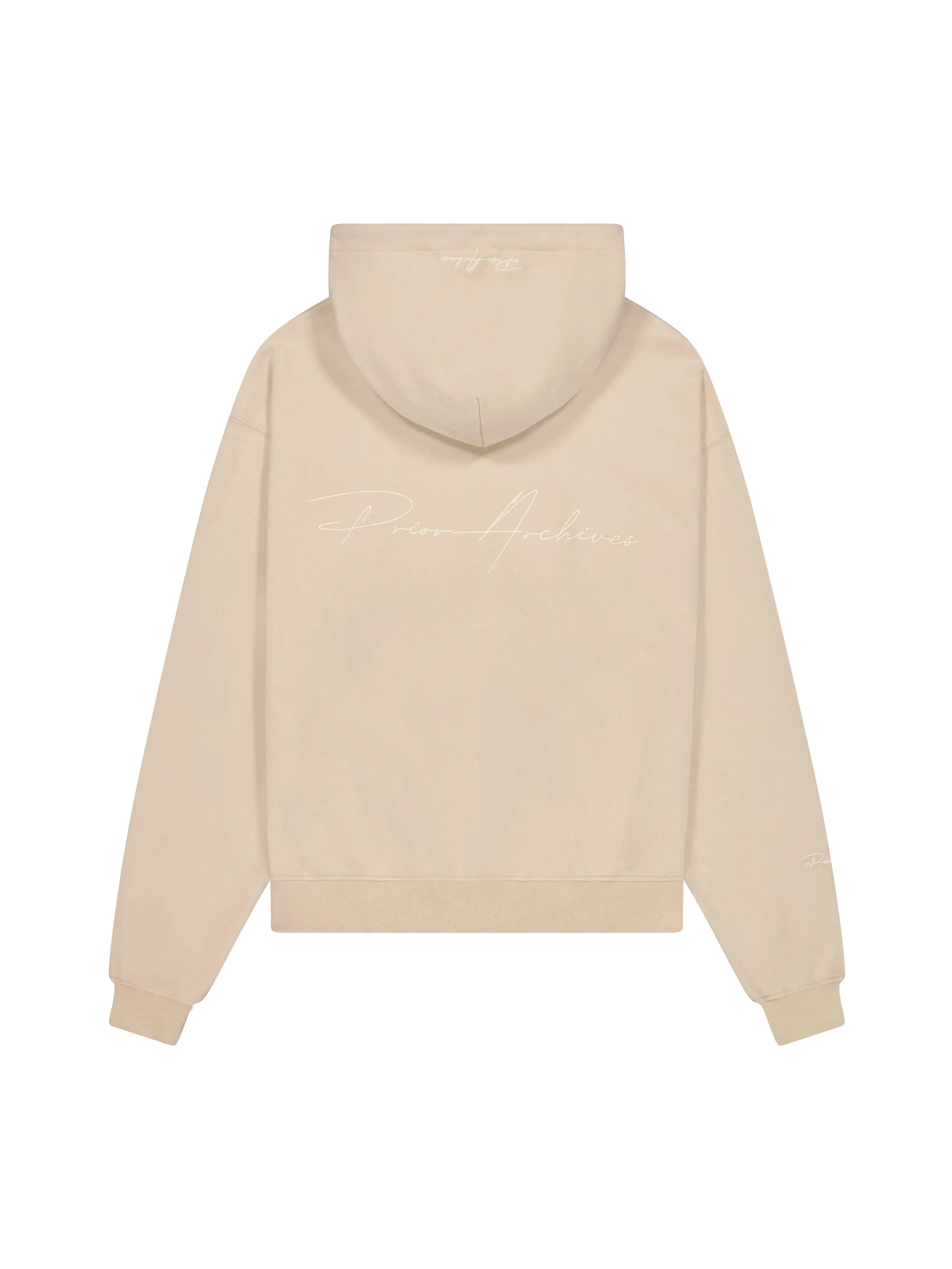 Prior Embroidery Logo Oversized Hoodie Sesame in Auckland, New Zealand - Shop name
