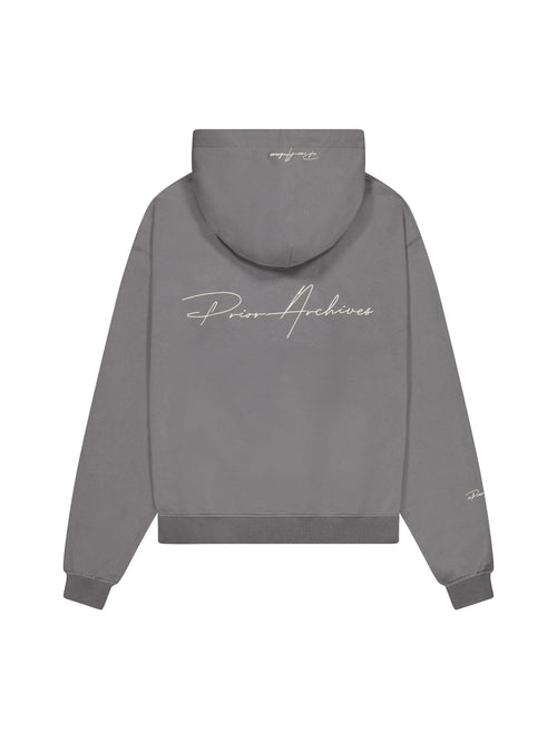 Prior Embroidery Logo Oversized Hoodie Slate in Auckland, New Zealand - Shop name