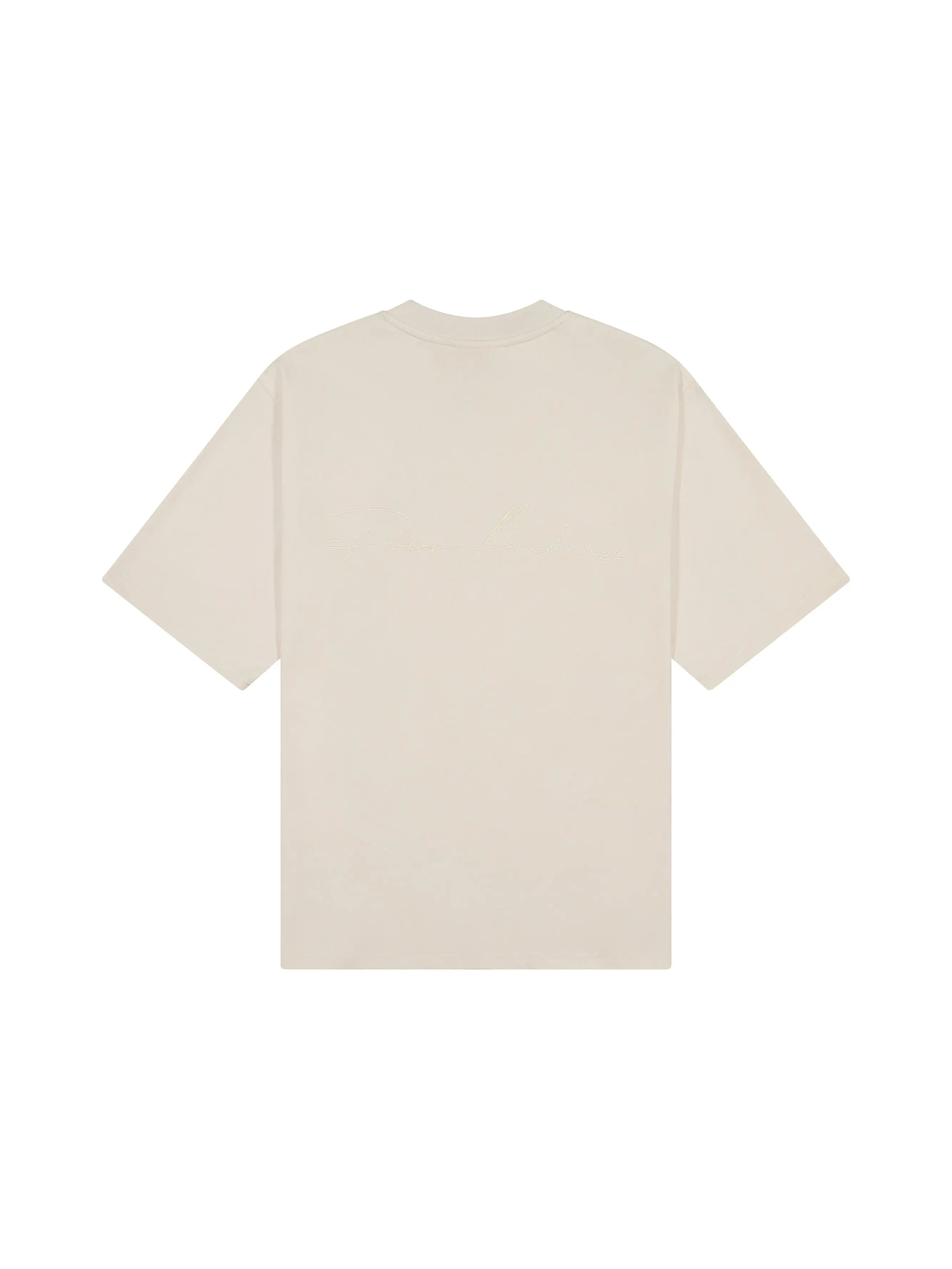 Prior Embroidery Logo Oversized T-shirt Bone in Auckland, New Zealand - Shop name