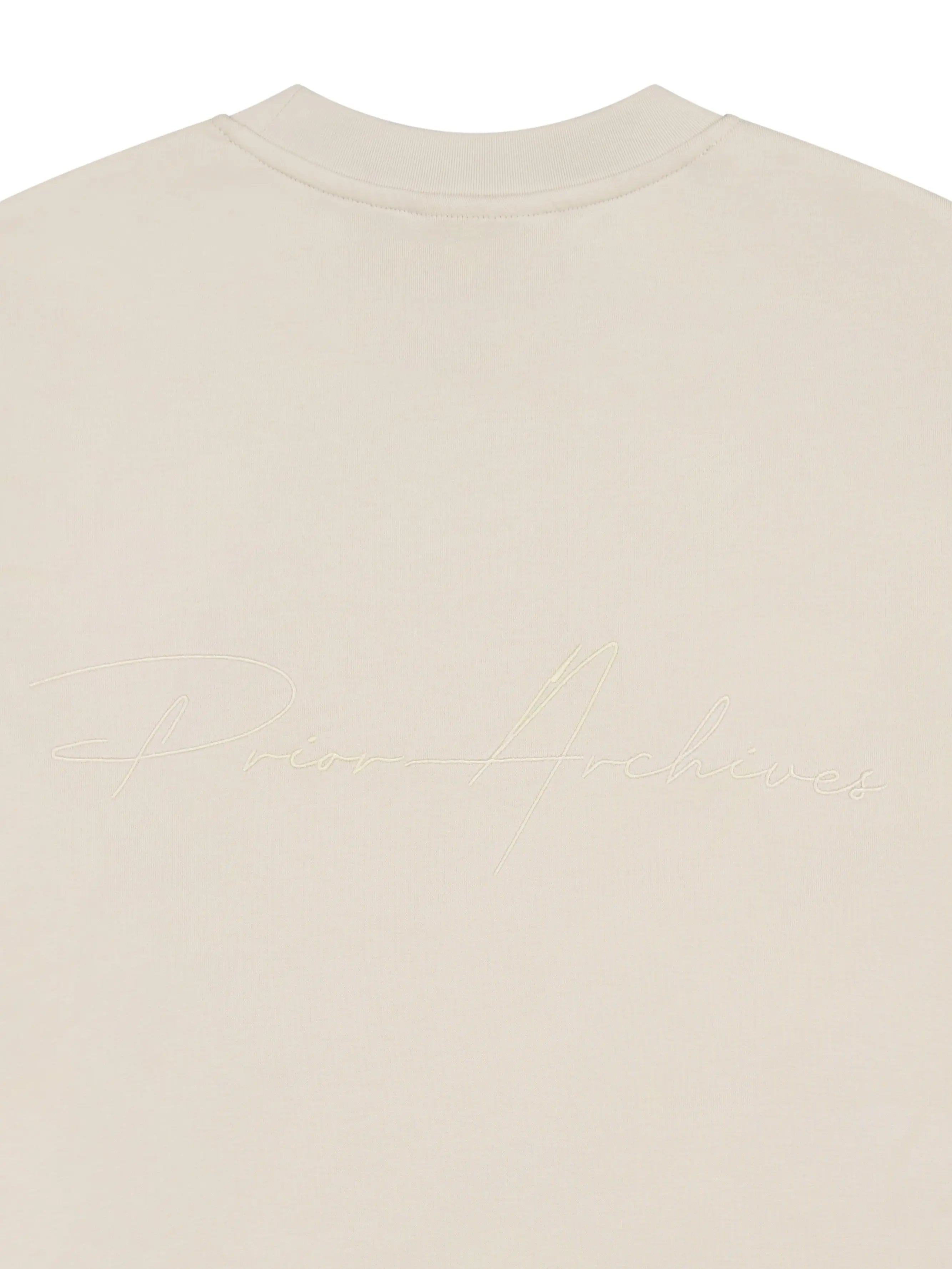 Prior Embroidery Logo Oversized T-shirt Bone in Auckland, New Zealand - Shop name