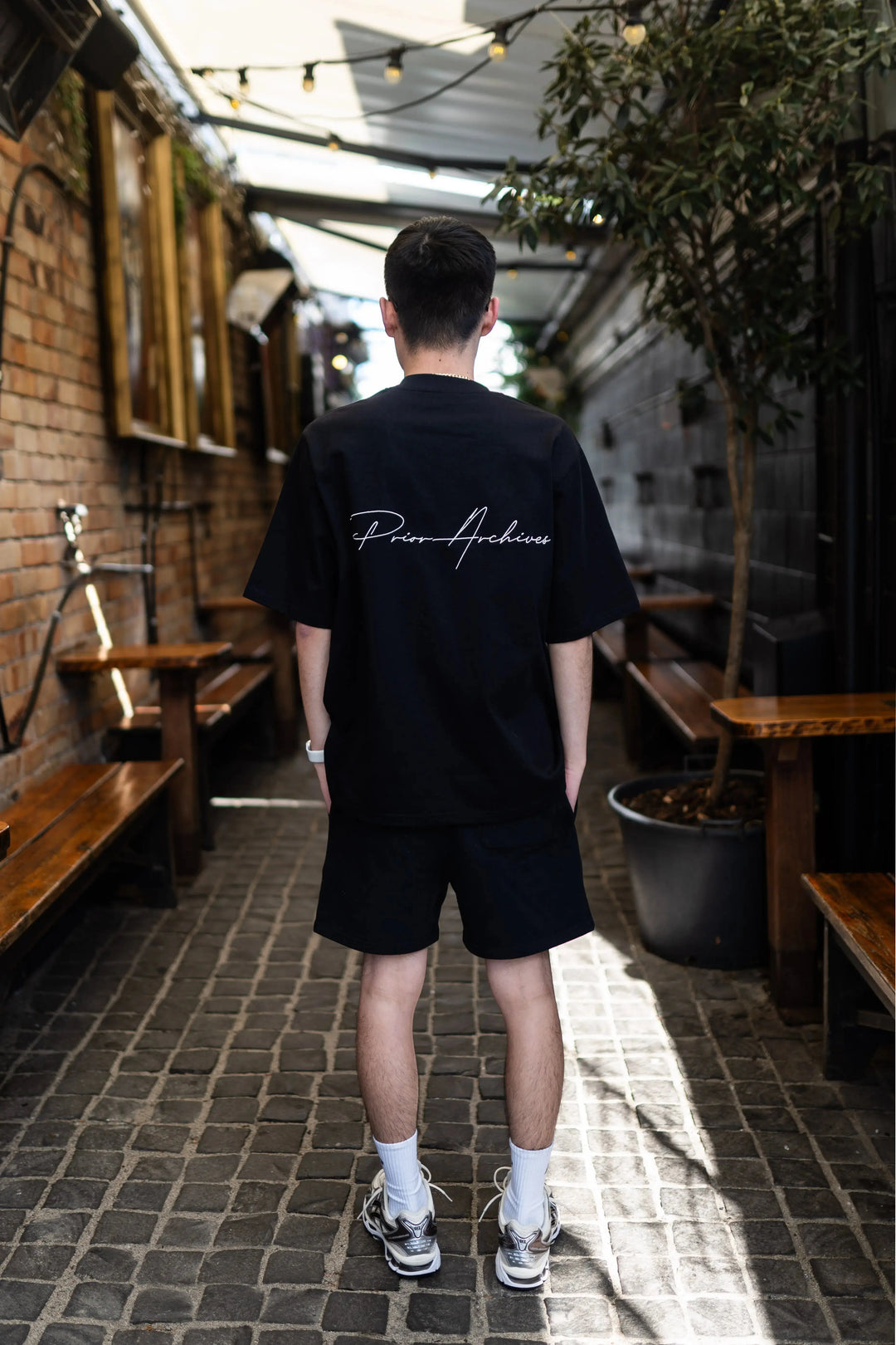 Prior Embroidery Logo Oversized T-shirt Clay Brown