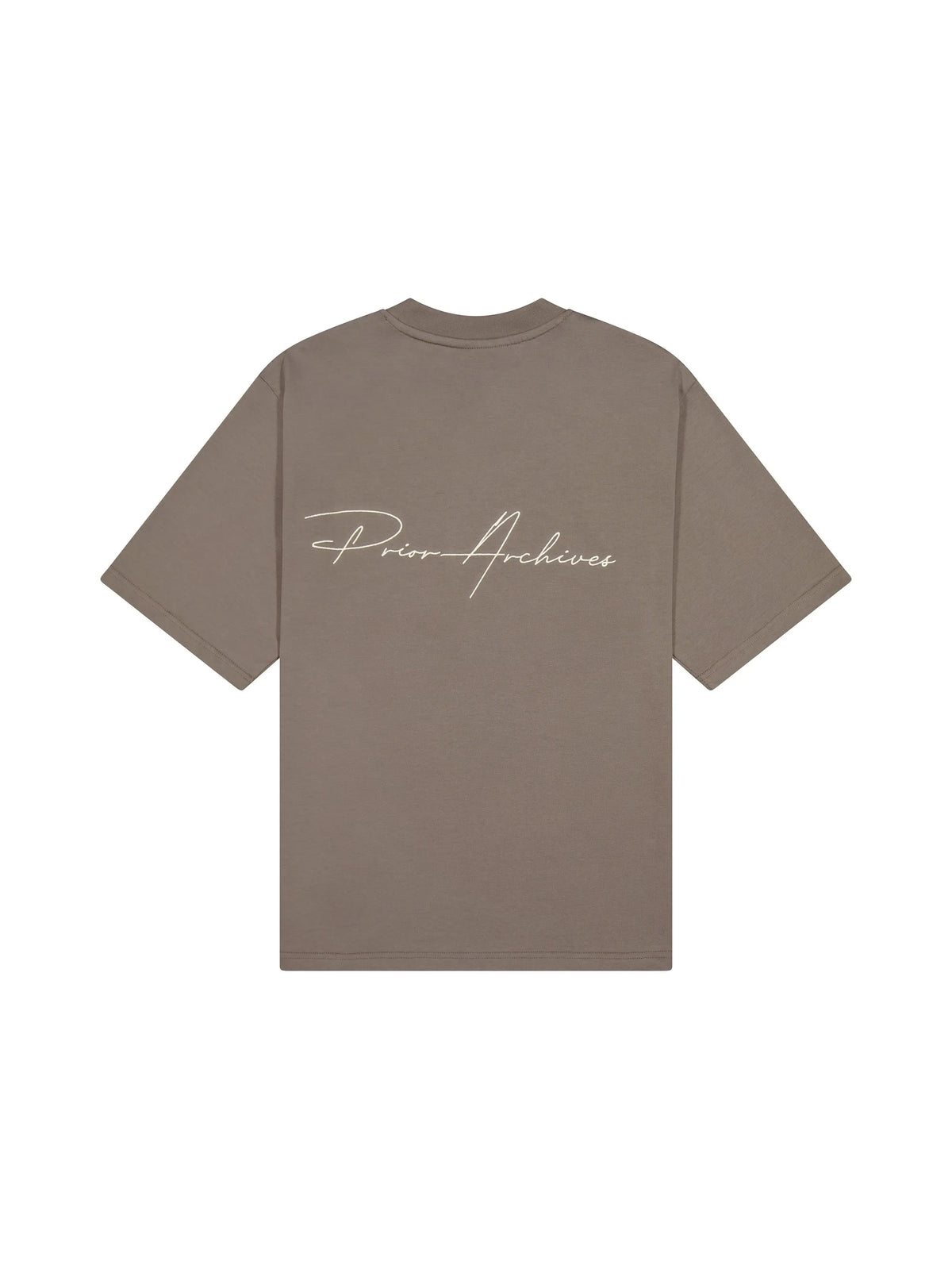 Prior Embroidery Logo Oversized T-shirt Clay Brown - Prior | Auckland,