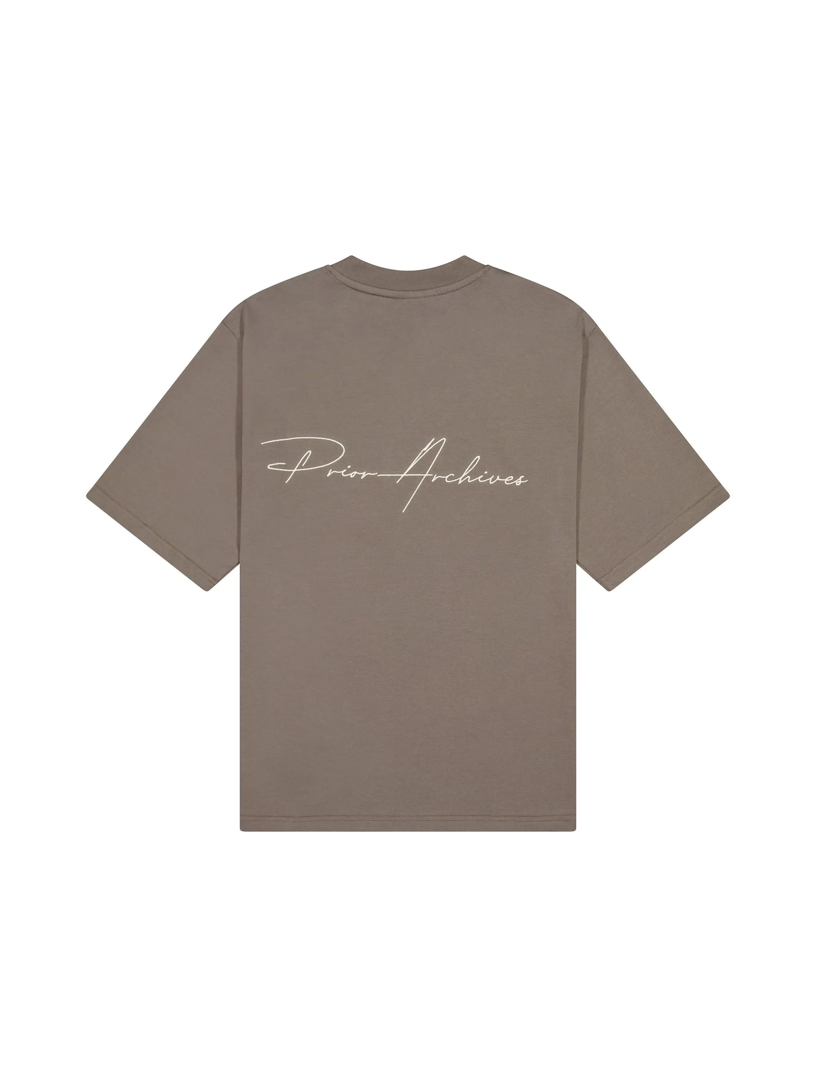 Prior Embroidery Logo Oversized T-shirt Clay Brown in Auckland, New Zealand - Shop name
