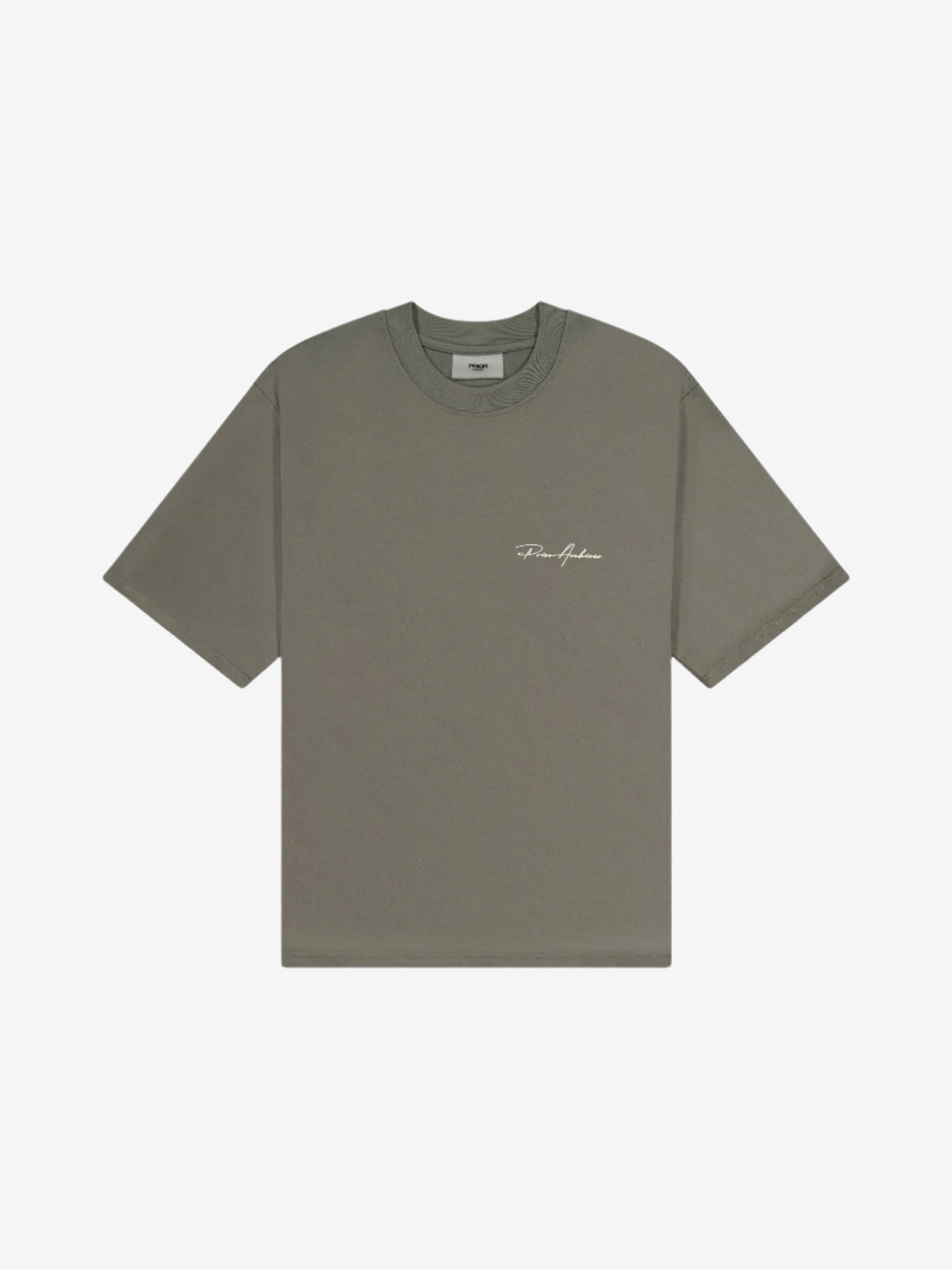 Prior Embroidery Logo Oversized T-shirt Medium Olive in Auckland, New Zealand - Shop name