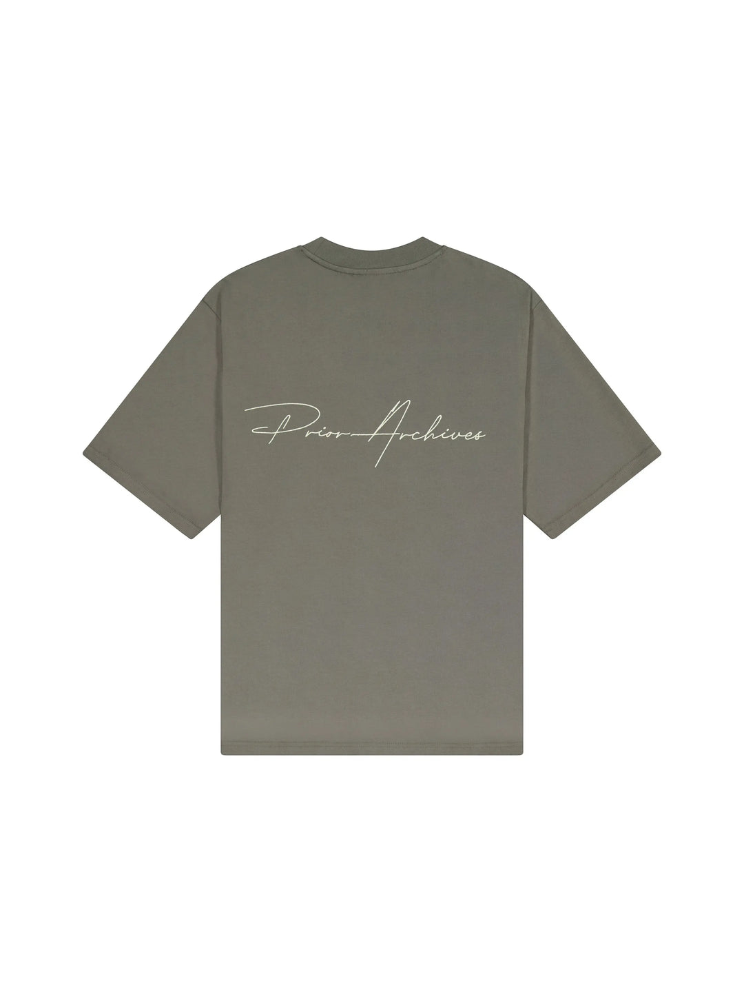 Prior Embroidery Logo Oversized T-shirt Medium Olive in Auckland, New Zealand - Shop name