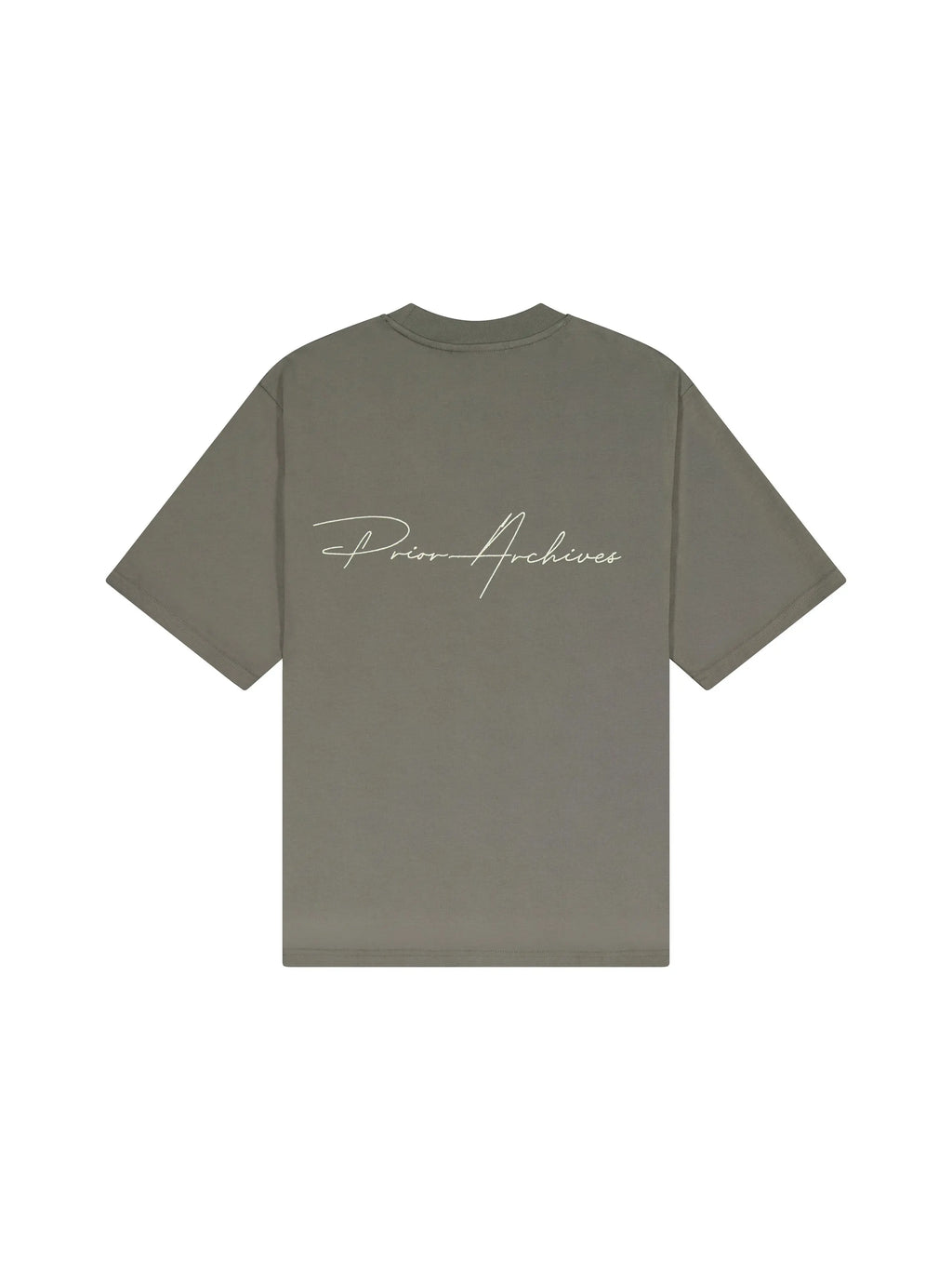 Prior Embroidery Logo Oversized T-shirt Medium Olive in Auckland, New Zealand - Shop name