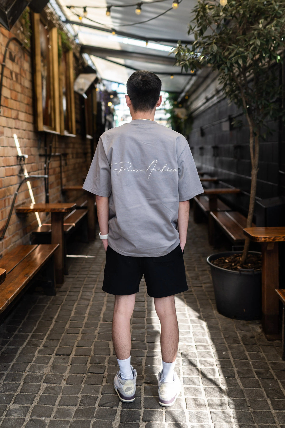 Prior Embroidery Logo Oversized T-shirt Soot - Prior