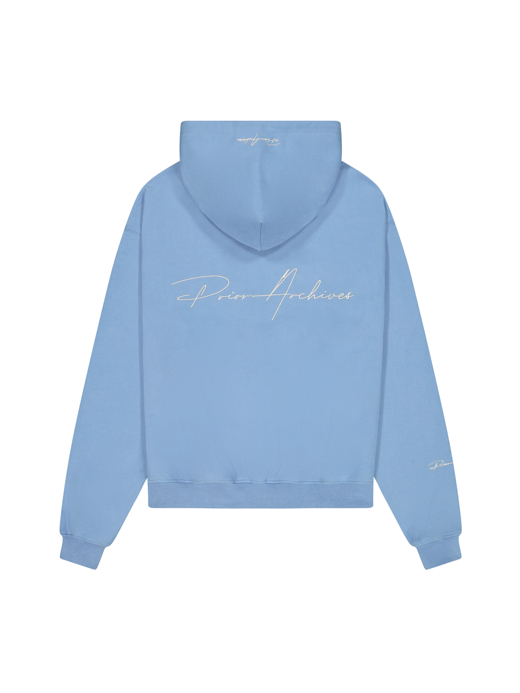Prior Embroidery Logo Oversized Cropped Hoodie Coast - Prior