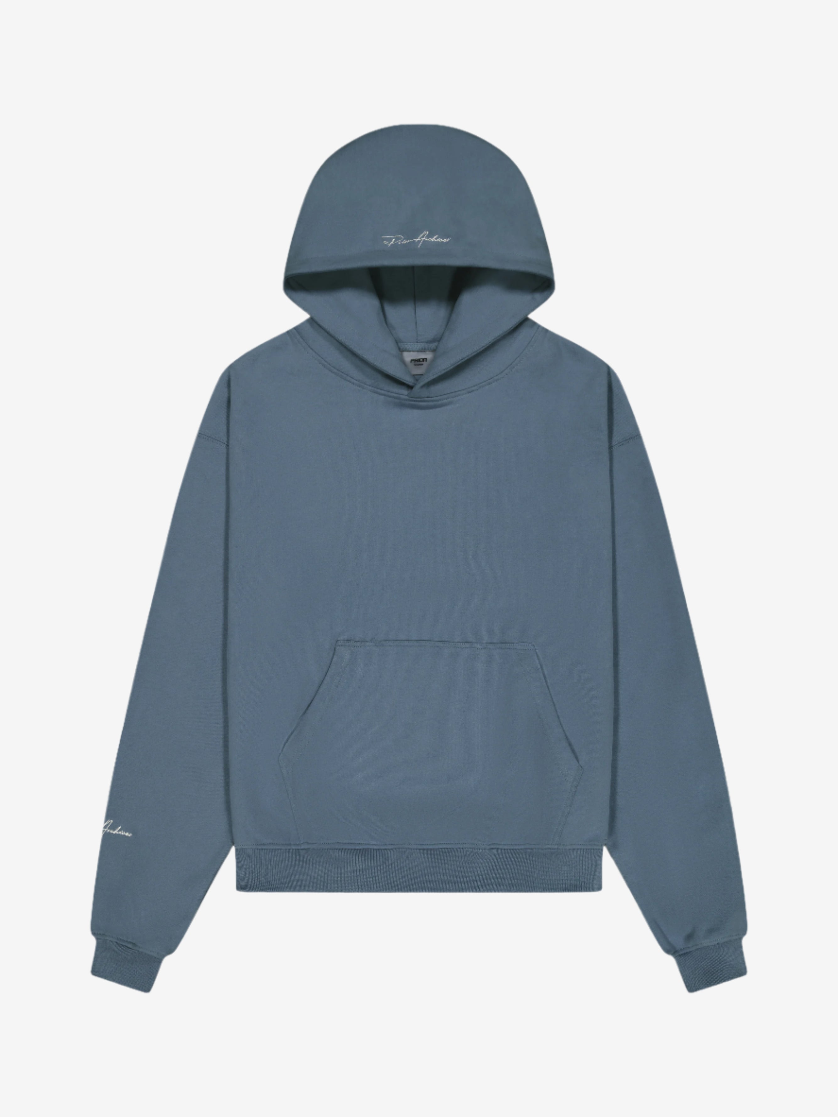 Prior Embroidery Logo Oversized Cropped Hoodie Mirage - Prior