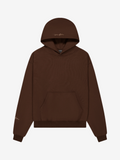 Prior Embroidery Logo Oversized Cropped Hoodie Cocoa - Prior