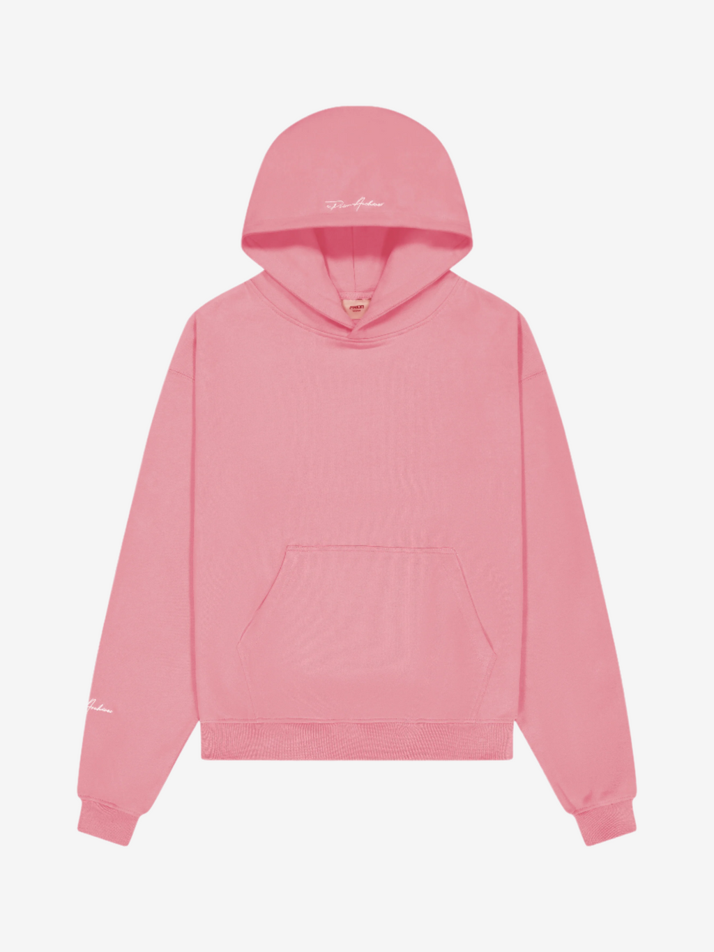 Prior Embroidery Logo Oversized Cropped Hoodie Sakura