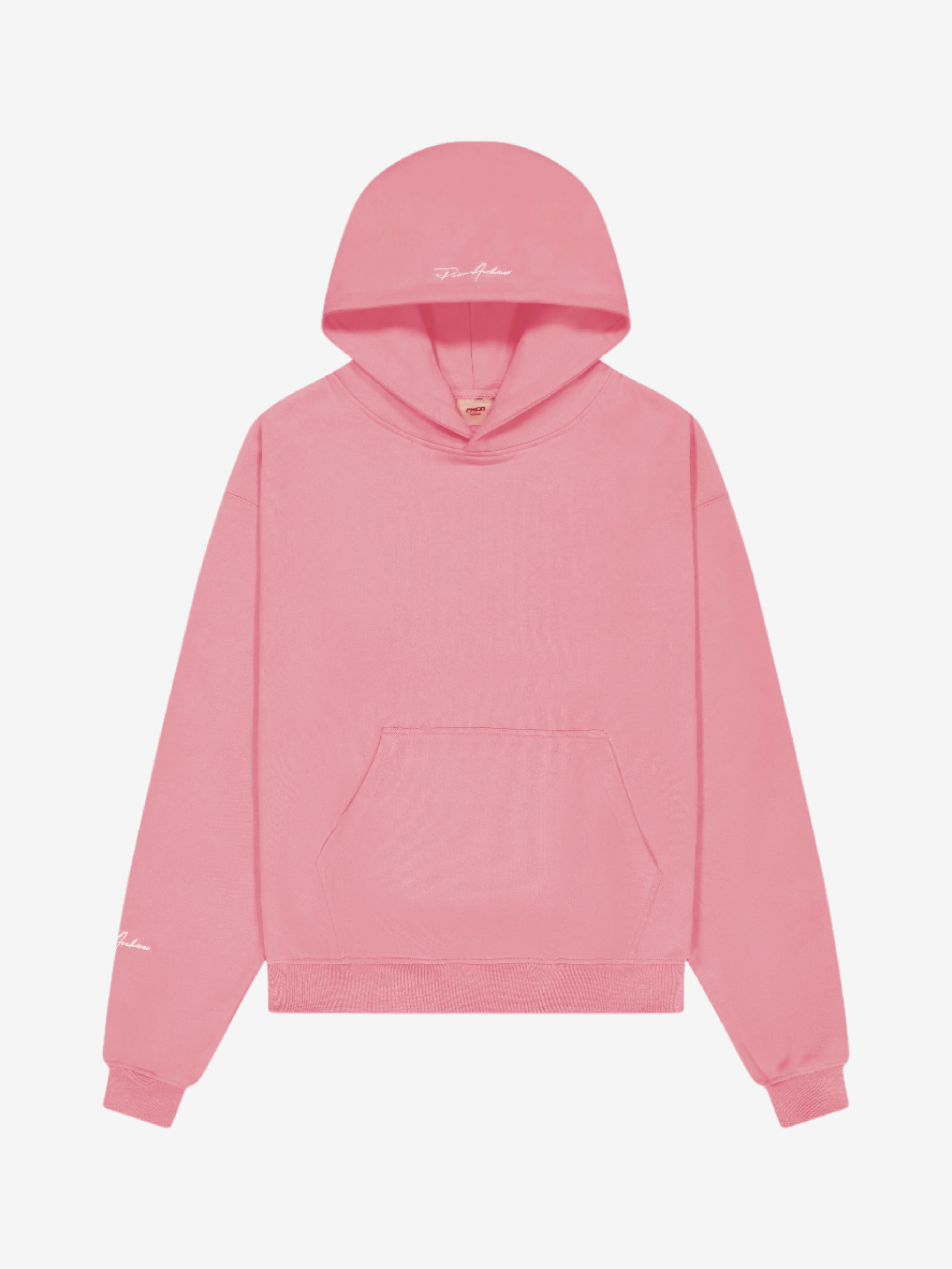 Prior Embroidery Logo Oversized Cropped Hoodie Sakura